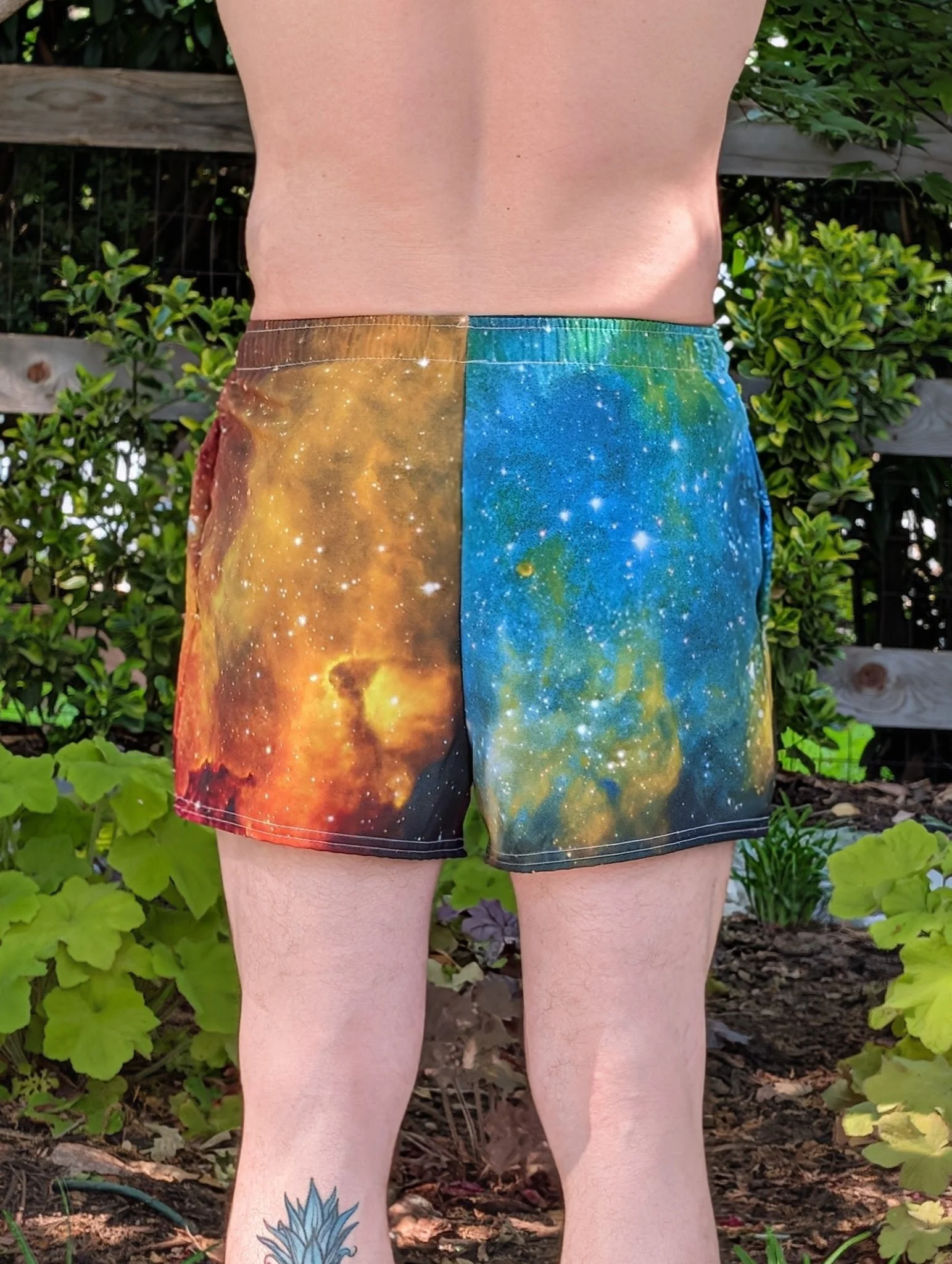 Soul Nebula printed on unisex athletic shorts — High Space Man
