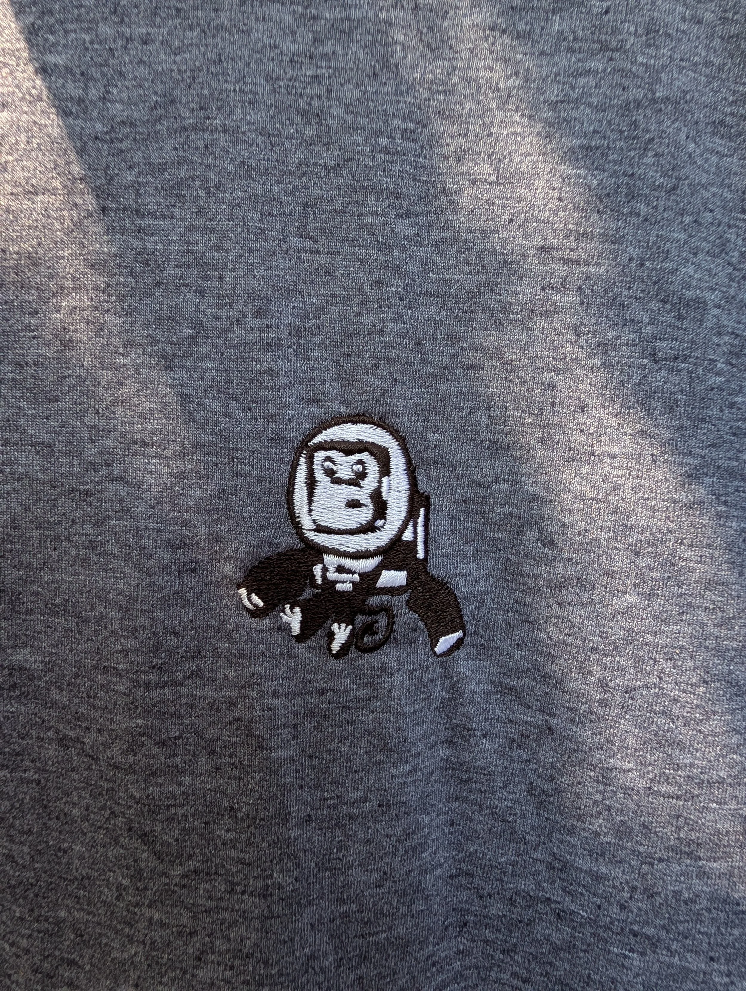 High Space Man embroidered astronaut logo unisex t-shirt