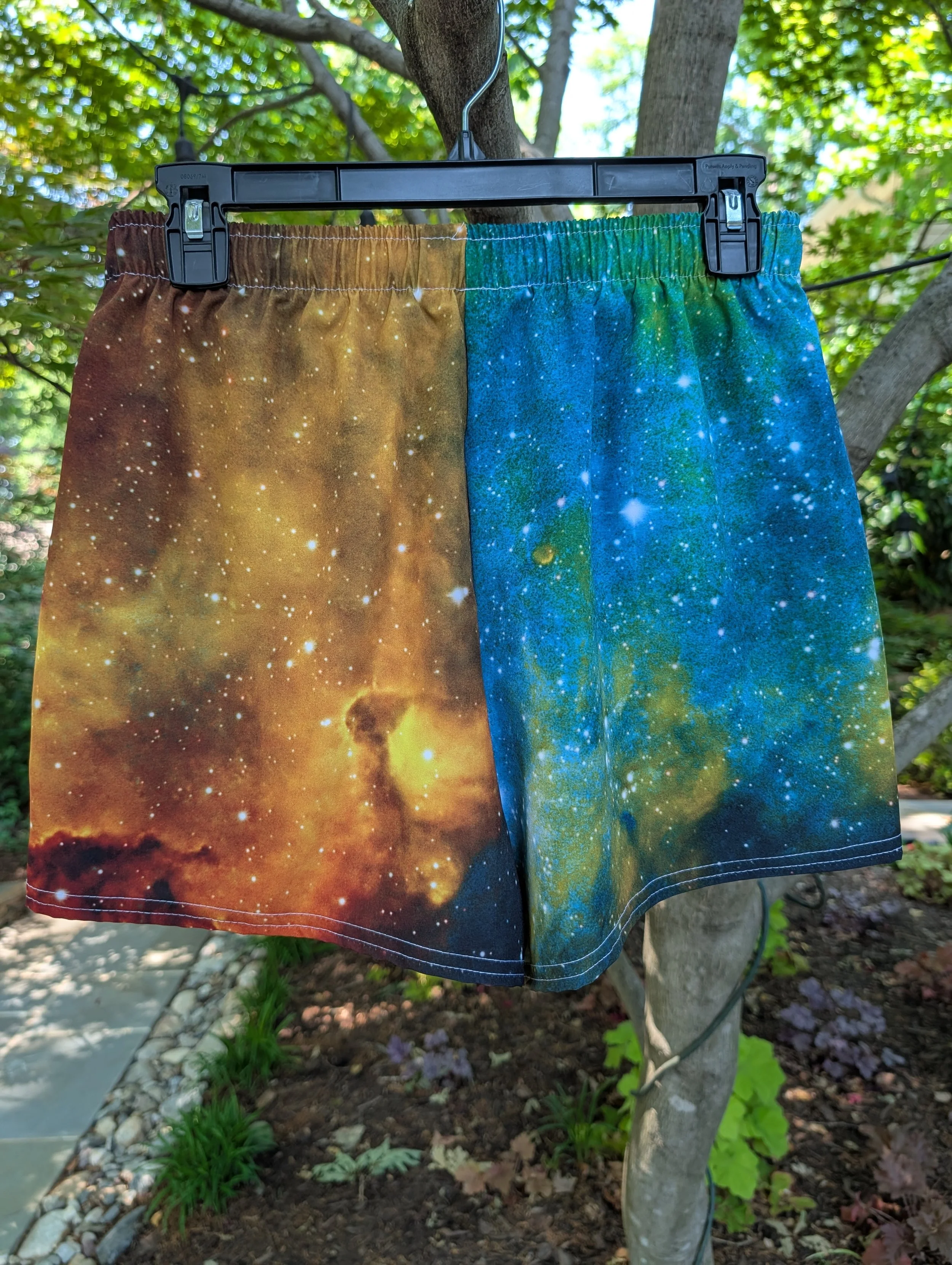 Soul Nebula printed on unisex athletic shorts — High Space Man