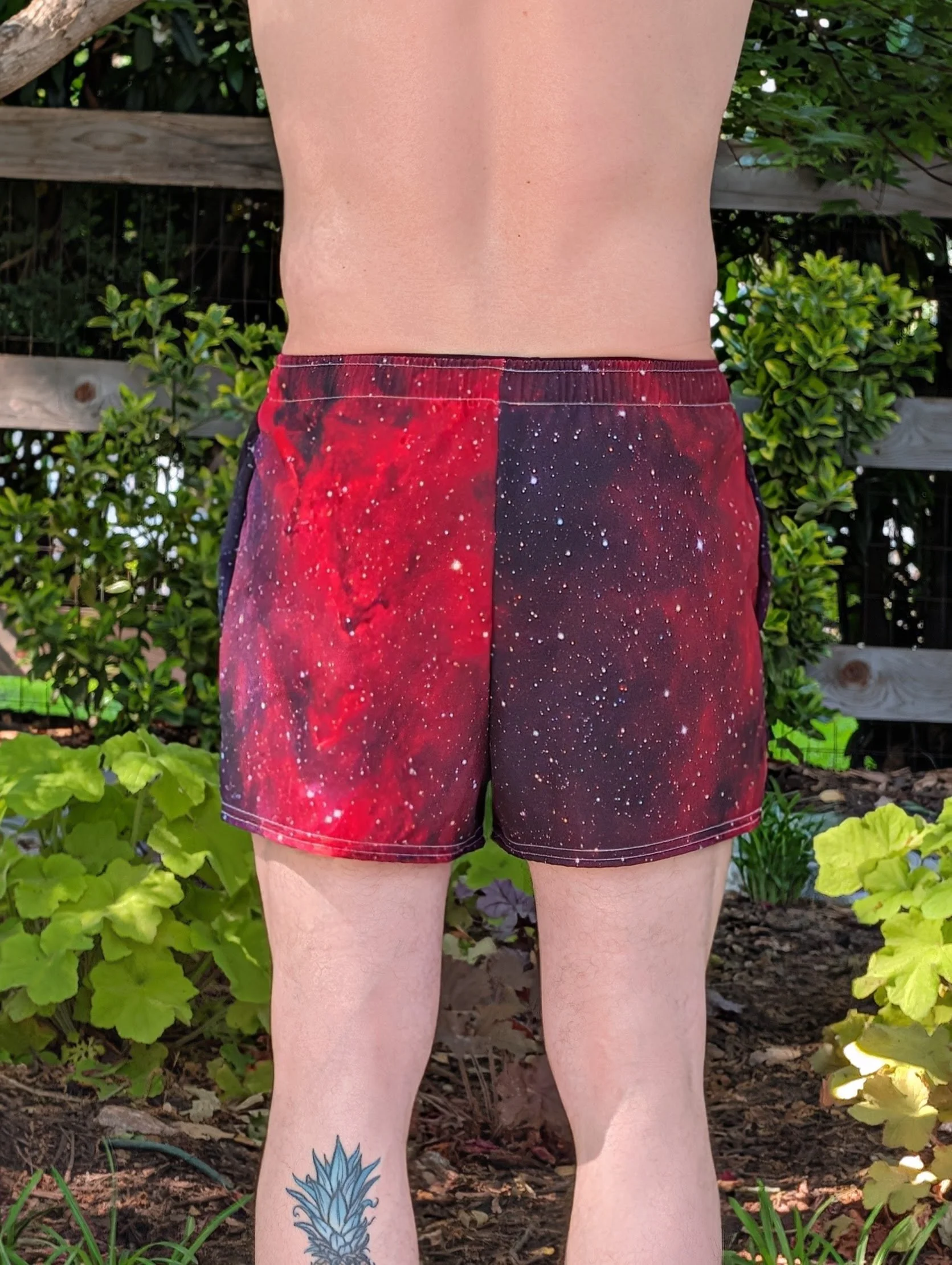 Heart Nebula printed on unisex athletic shorts — High Space Man
