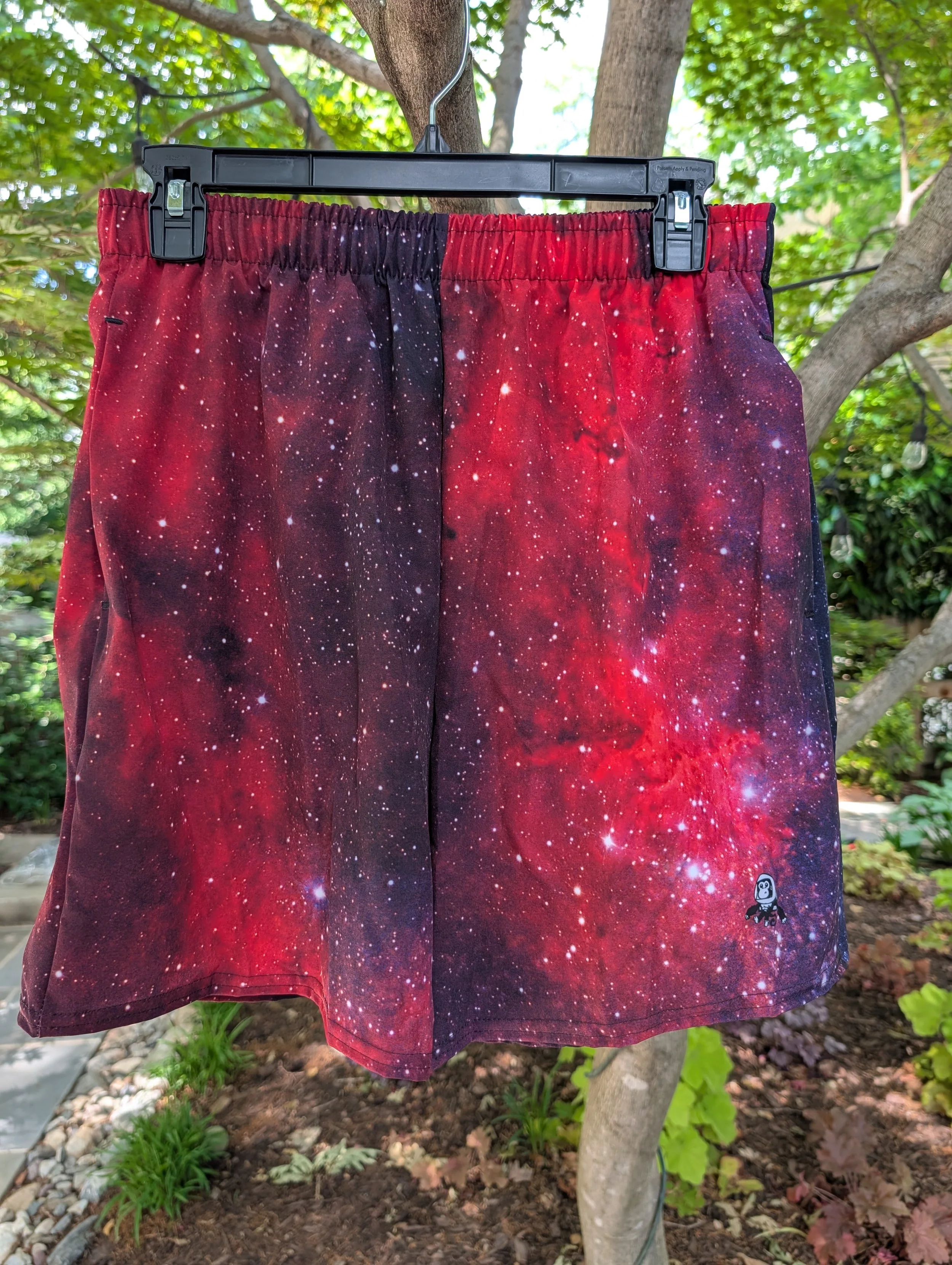 Heart Nebula printed on unisex 6 inch inseam athletic shorts — High Space Man