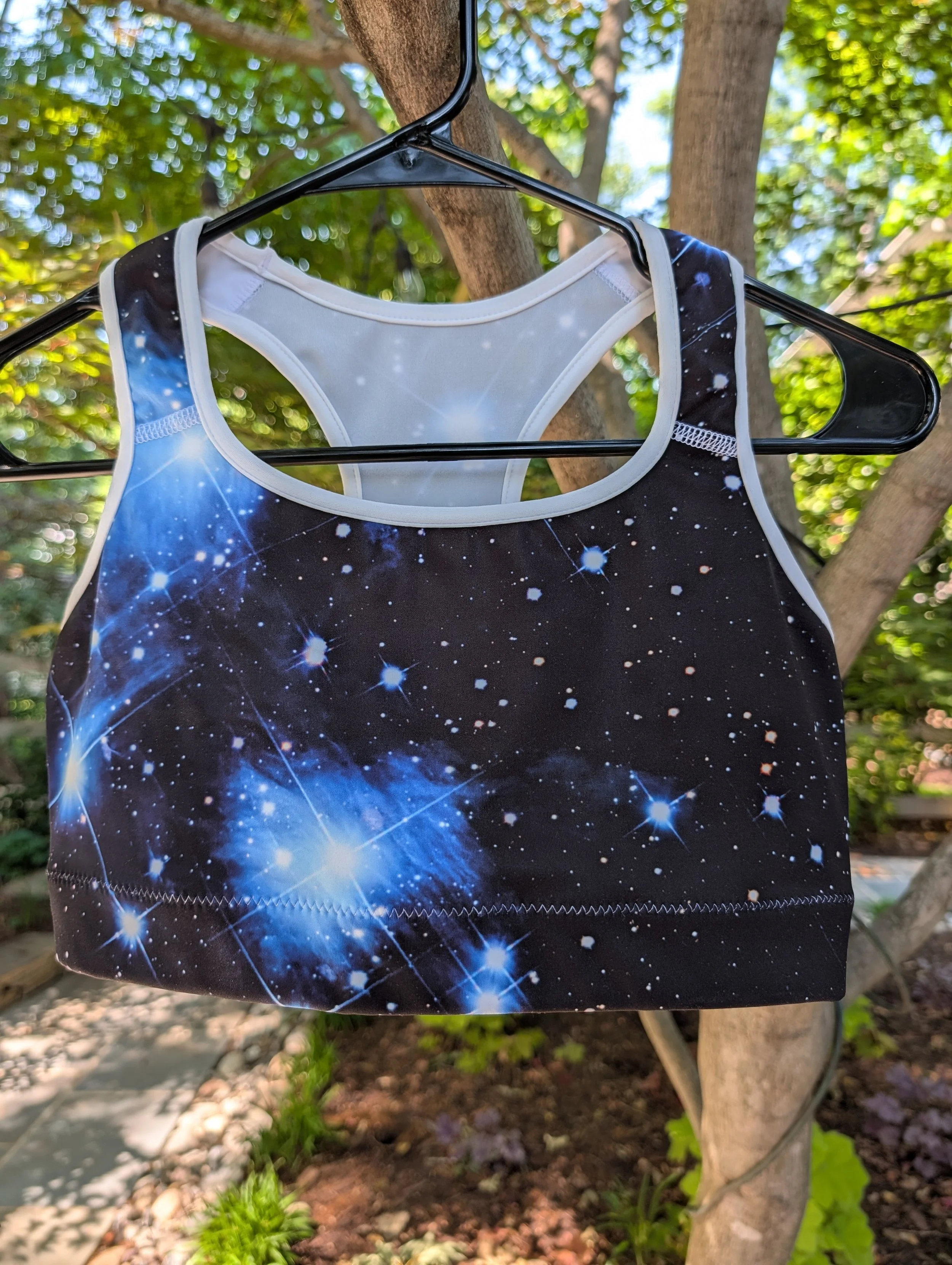 Pleiades star cluster printed on sports bra — High Space Man