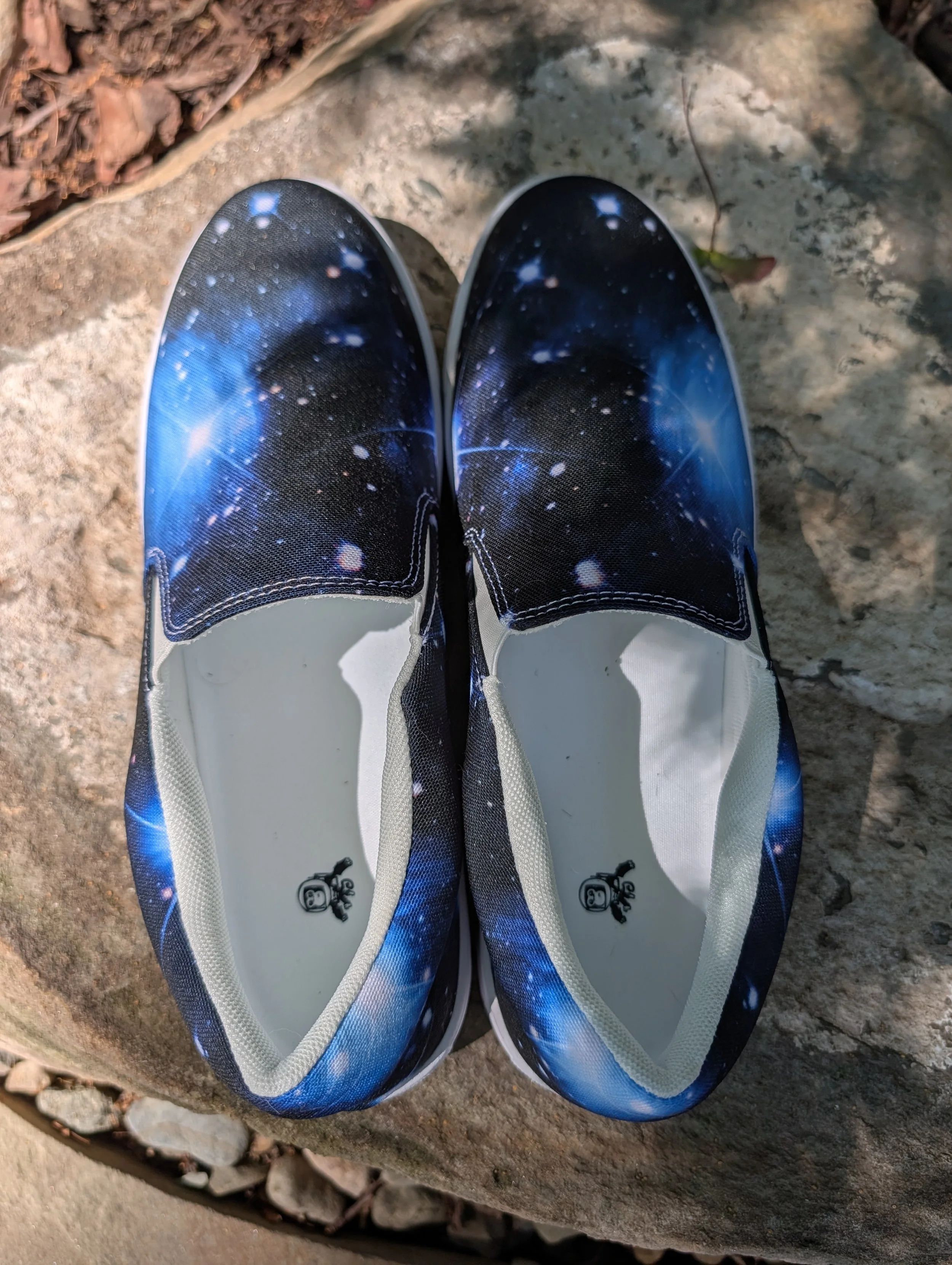 Pleiades star cluster printed on women's slip-on canvas shoes — High Space Man
