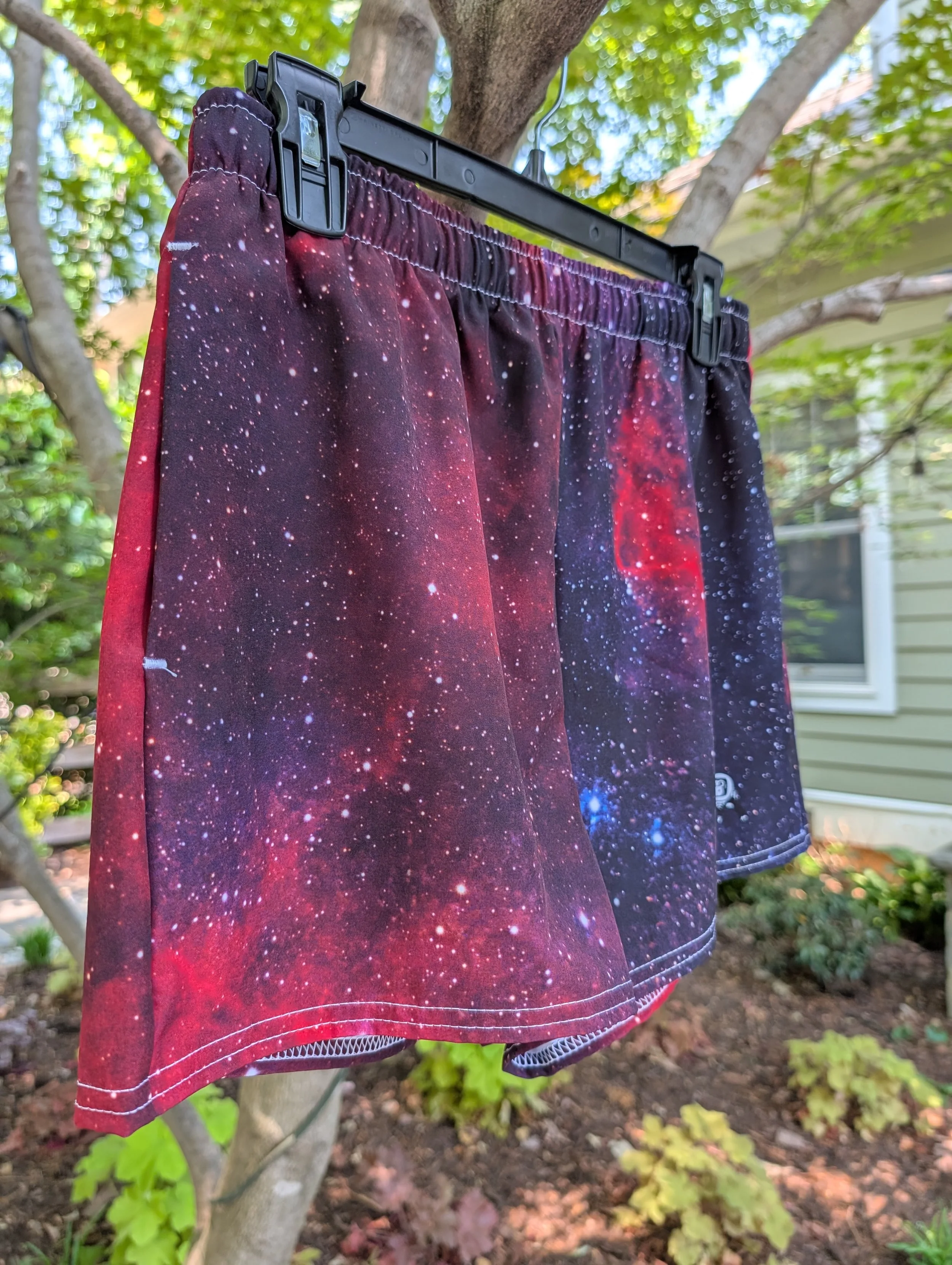 Heart Nebula printed on unisex athletic shorts — High Space Man