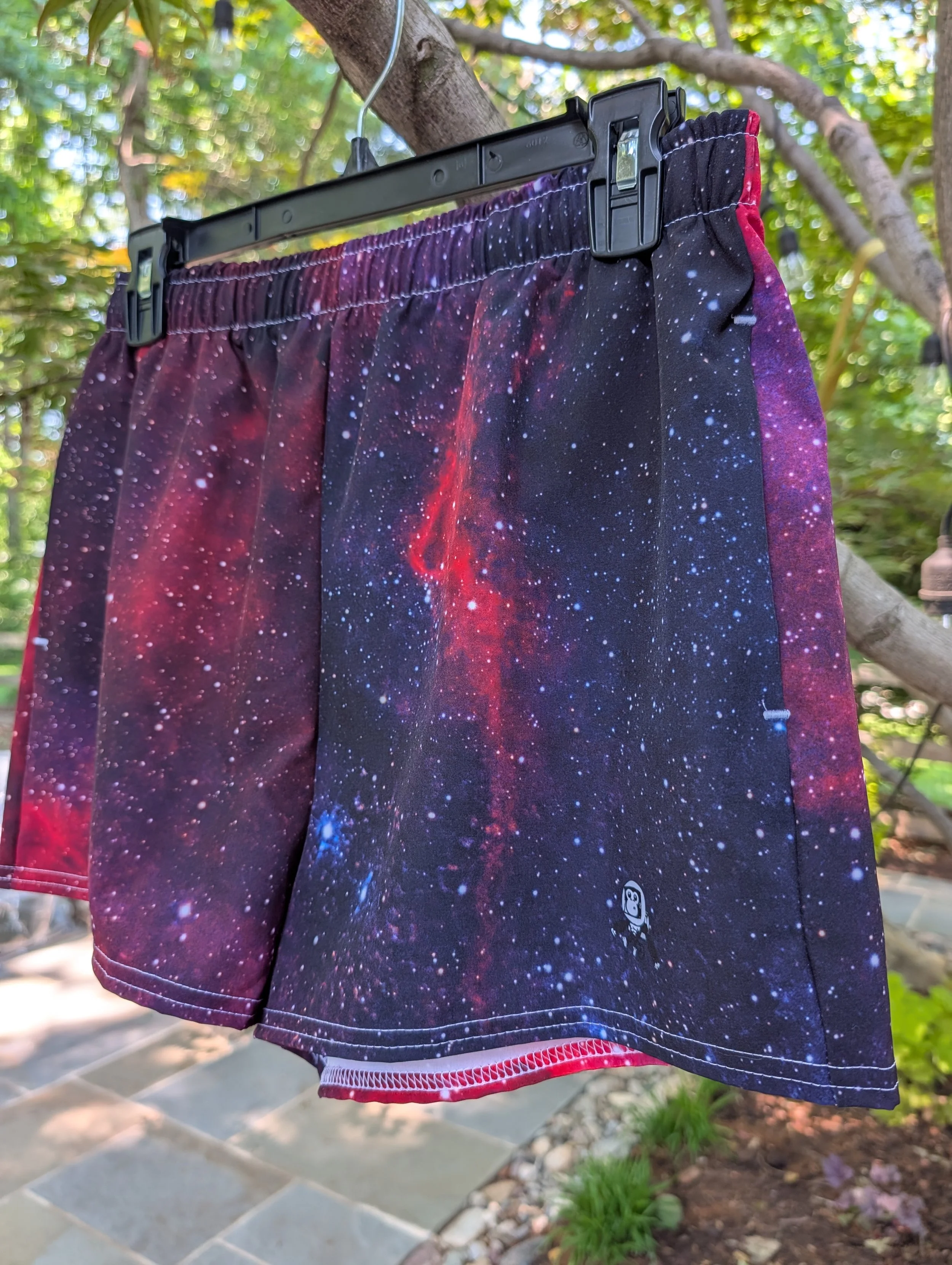 Heart Nebula printed on unisex athletic shorts — High Space Man