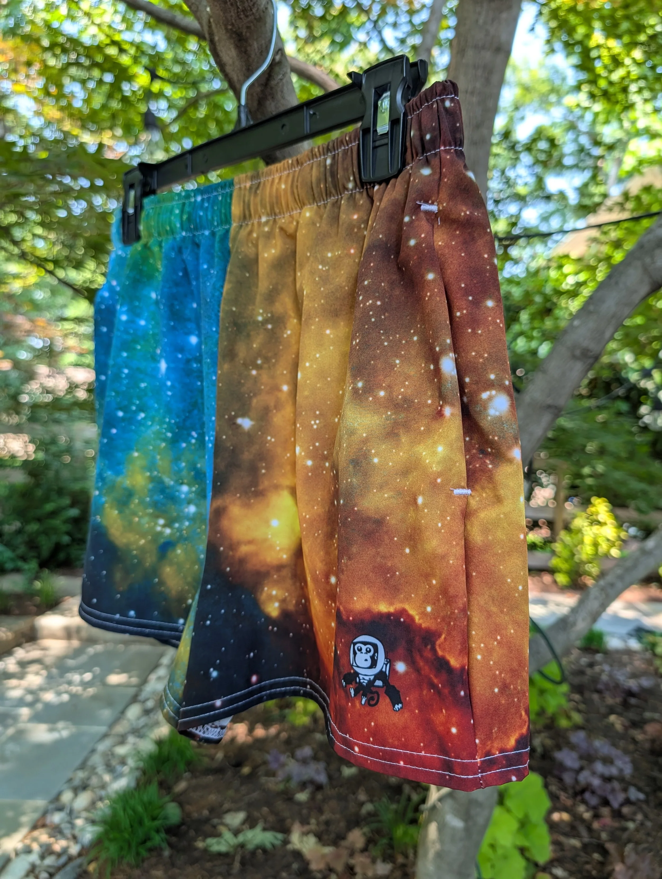 Soul Nebula printed on unisex athletic shorts — High Space Man