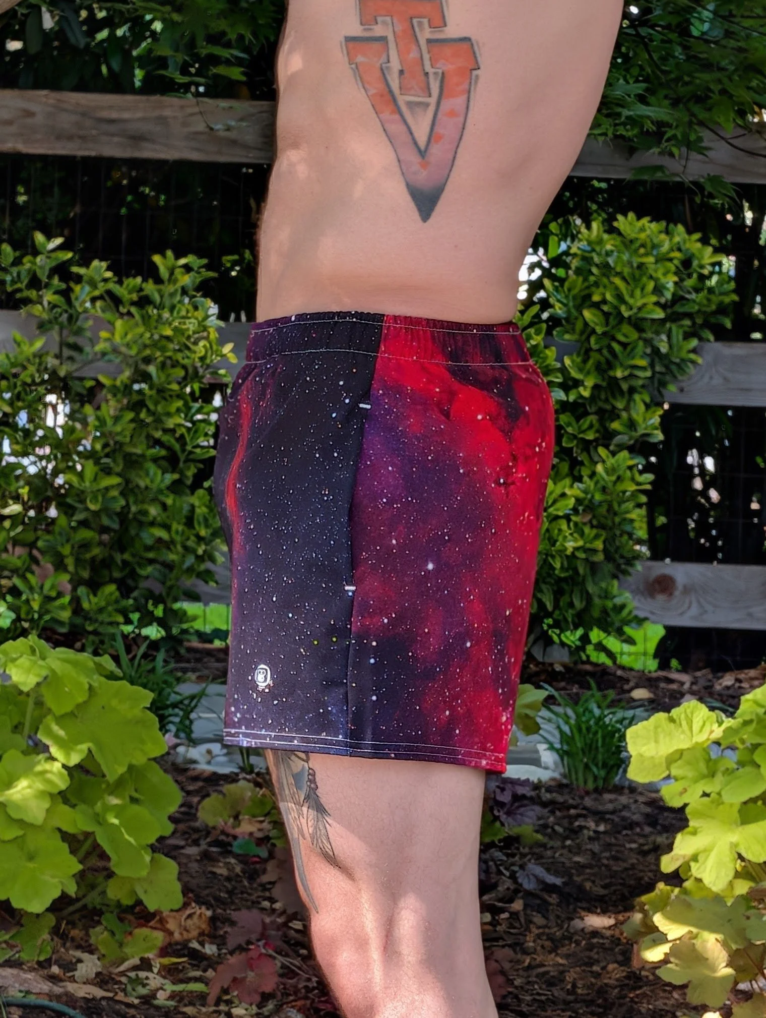 Heart Nebula printed on unisex athletic shorts — High Space Man