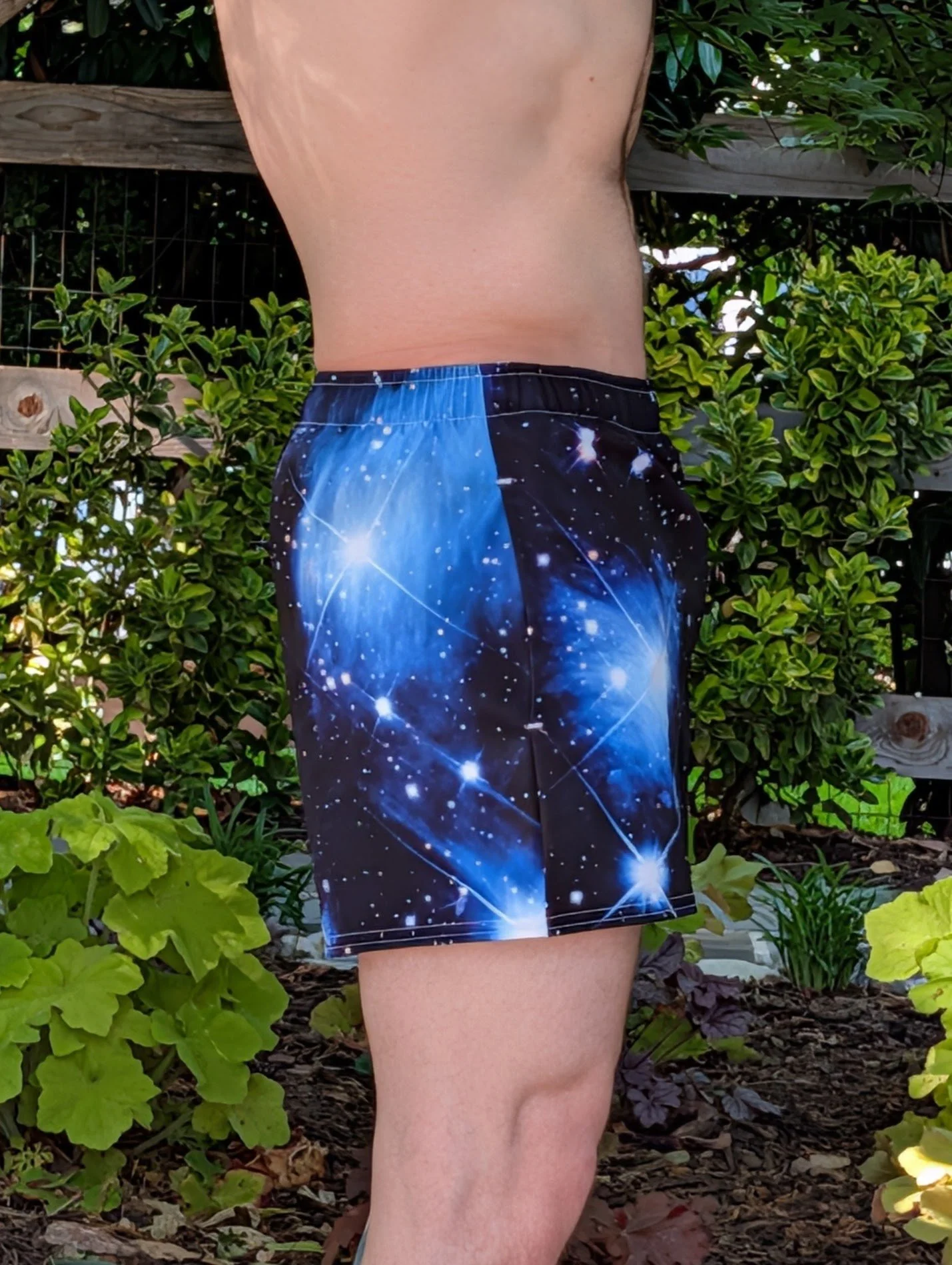 Pleiades star cluster printed on unisex athletic shorts — High Space Man