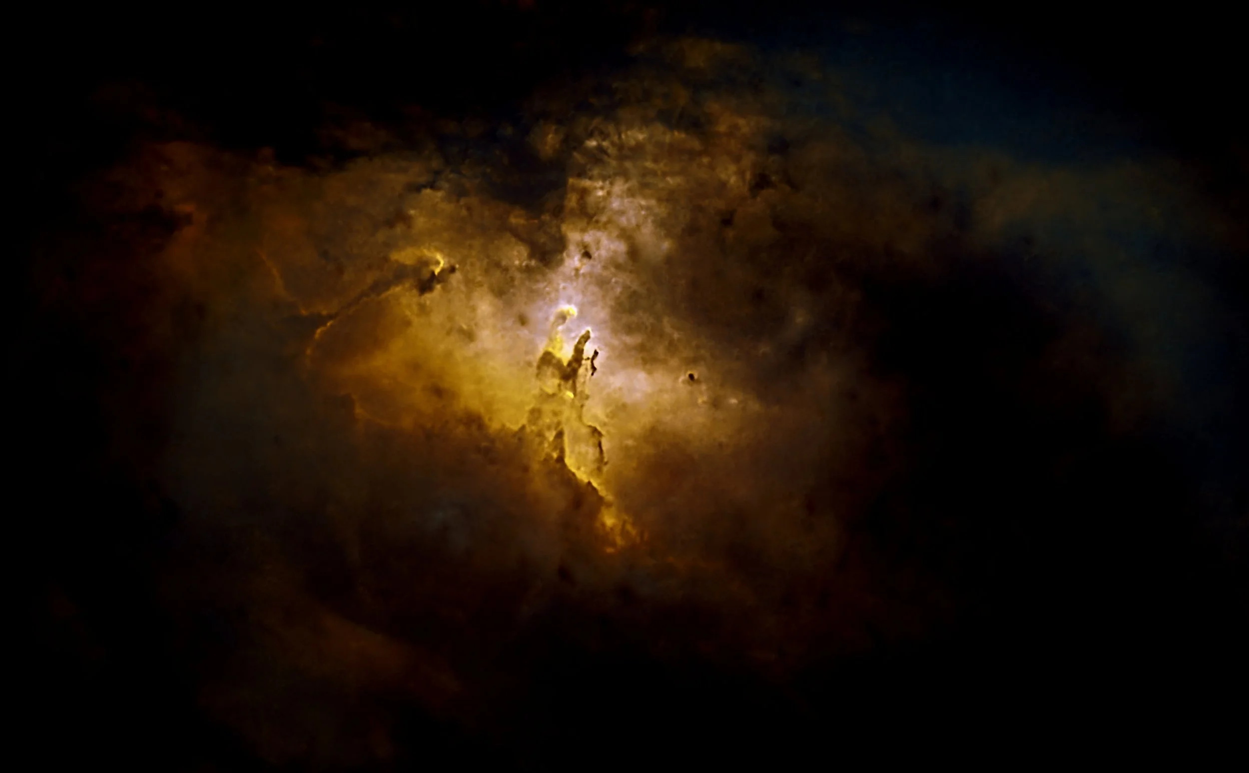 Eagle Nebula/Pillars of Creation (with stars removed) (M16)