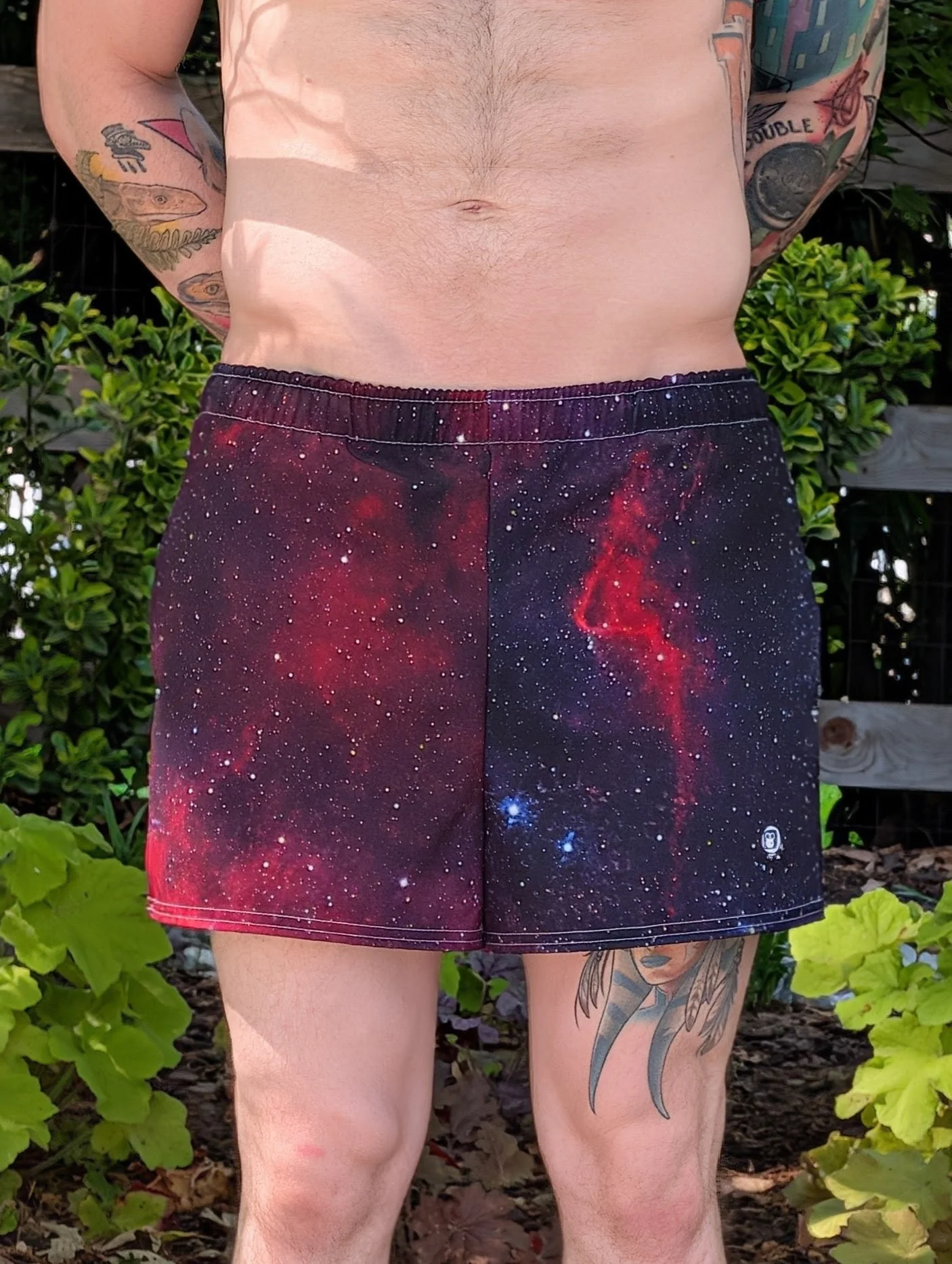 Heart Nebula printed on unisex athletic shorts — High Space Man