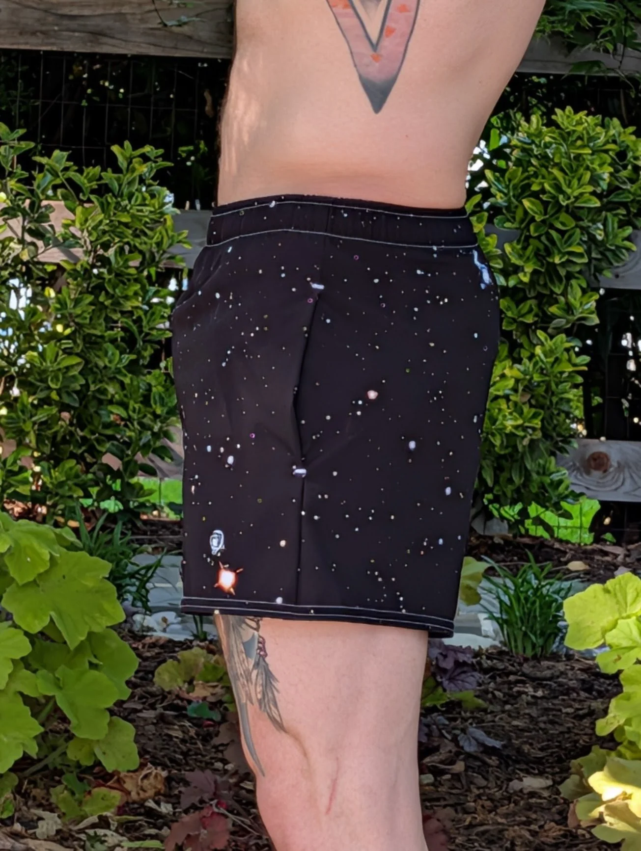 Pleiades star cluster printed on unisex athletic shorts — High Space Man