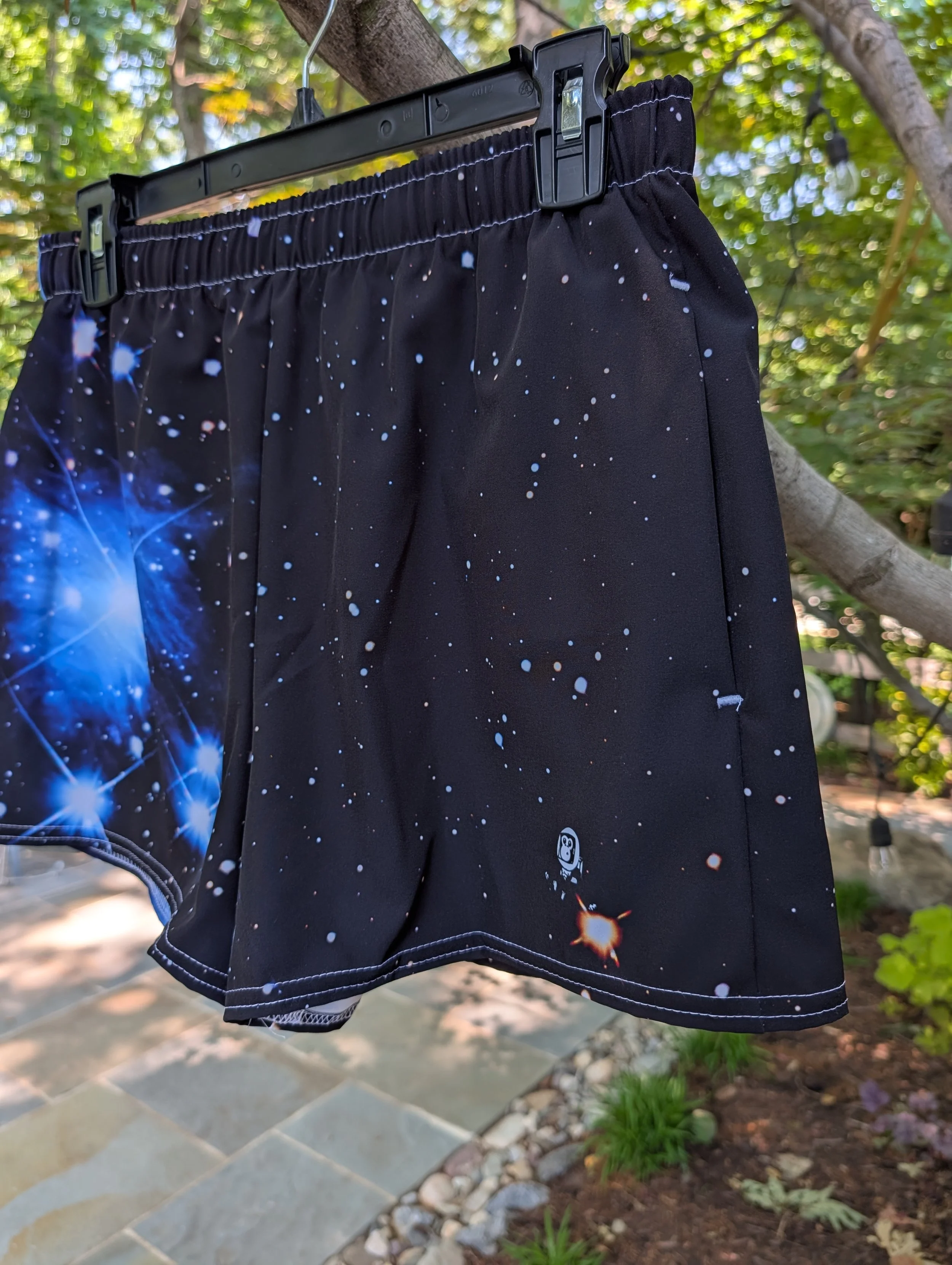 Pleiades star cluster printed on unisex athletic shorts — High Space Man