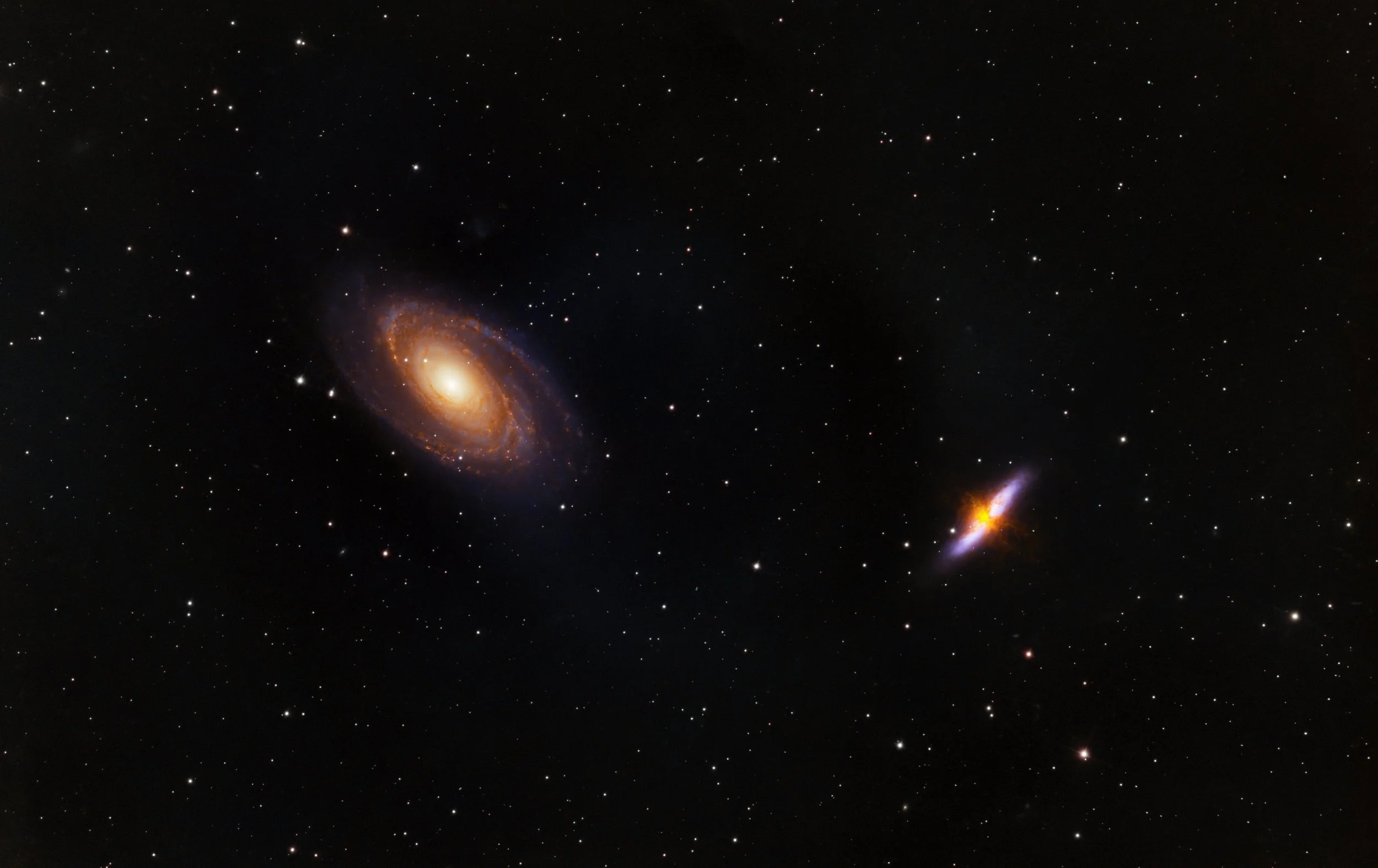 Bode's and Cigar Galaxy Metal Print