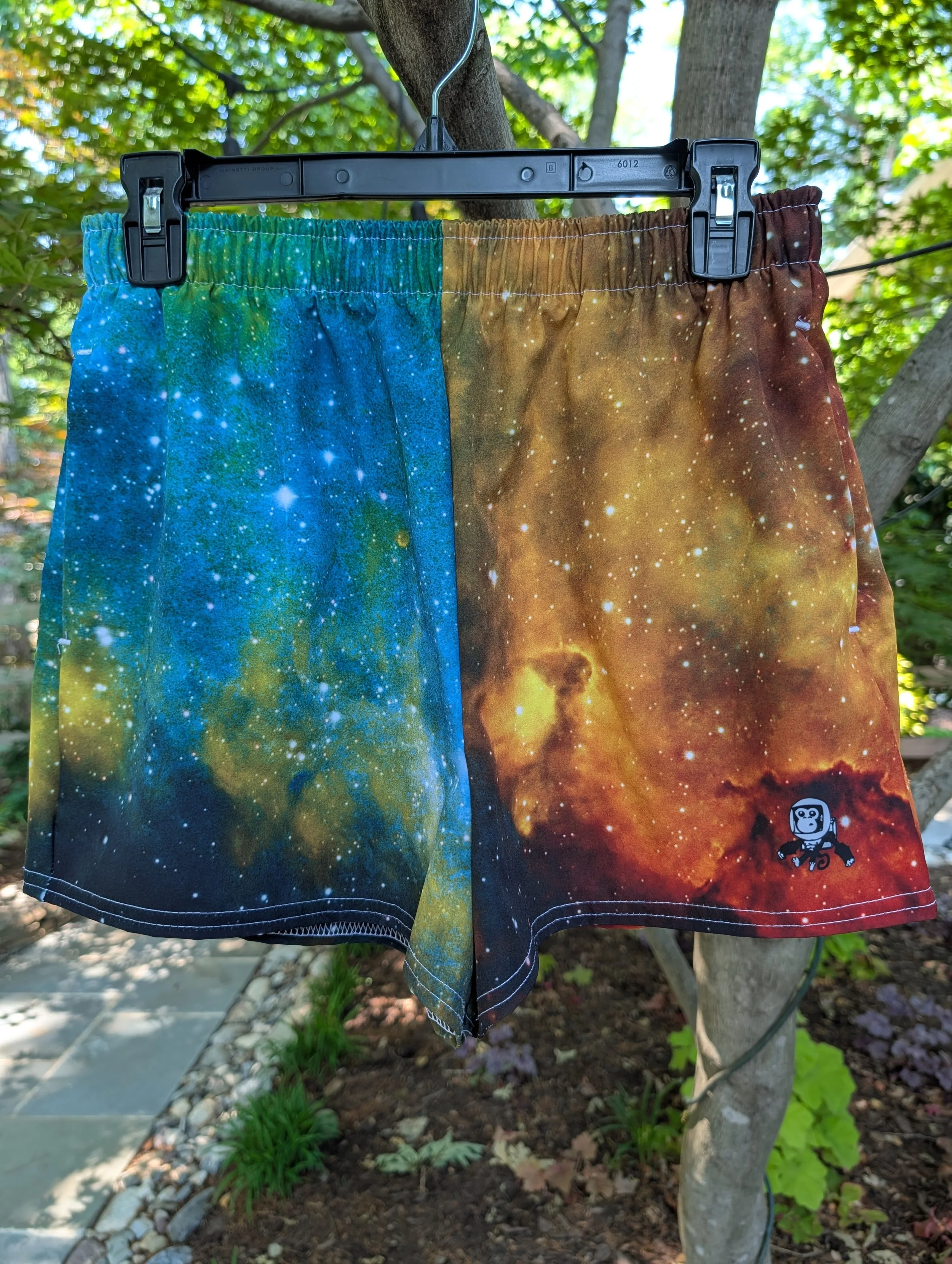 Soul Nebula printed on unisex athletic shorts — High Space Man