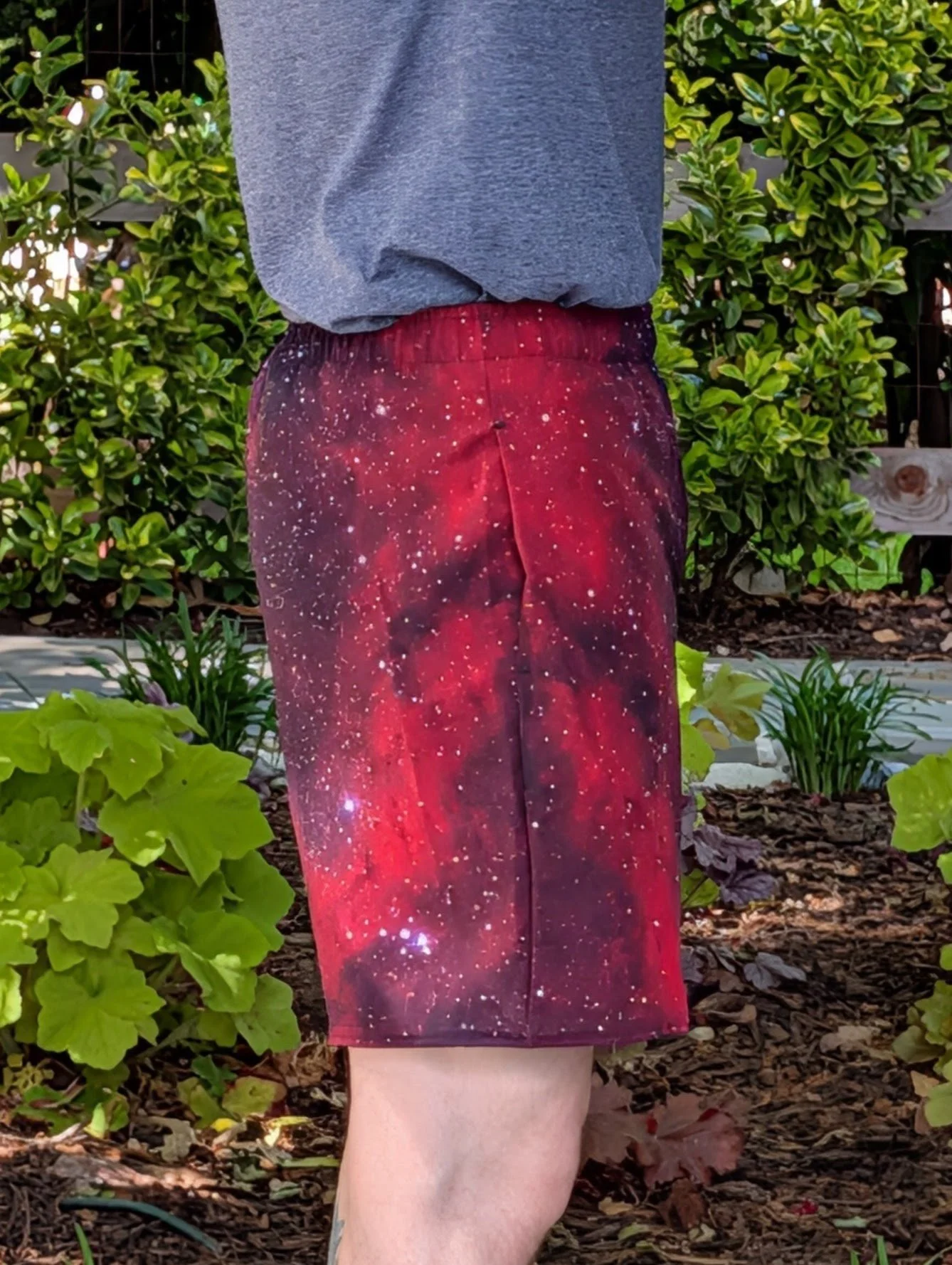 Heart Nebula printed on unisex 6 inch inseam athletic shorts — High Space Man