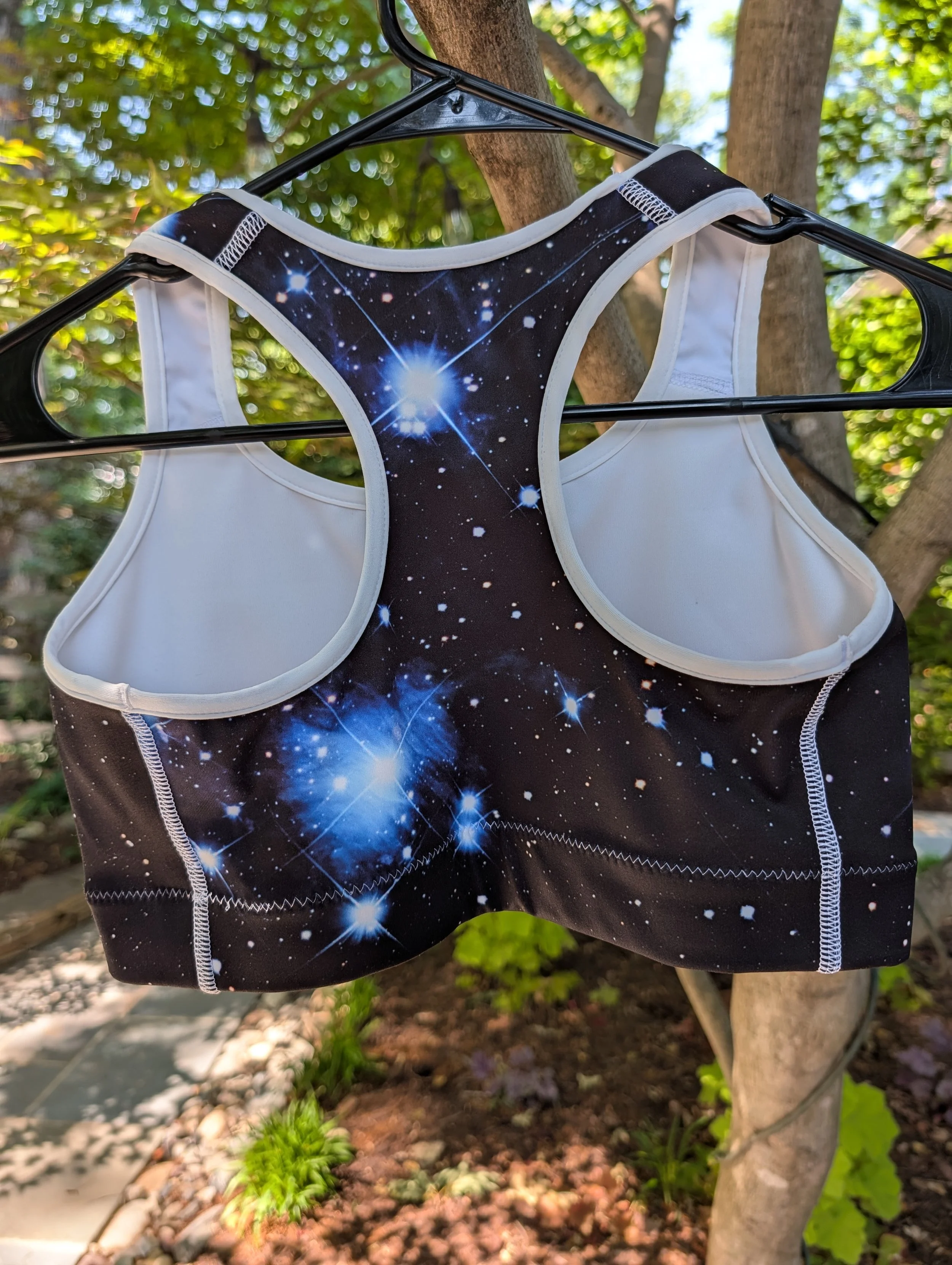 Pleiades star cluster printed on sports bra — High Space Man