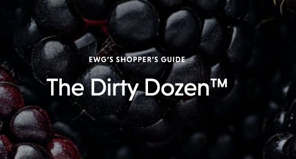 EWG's Dirty Dozen shopper's guide, an annual list of produce with the highest pesticide residue.