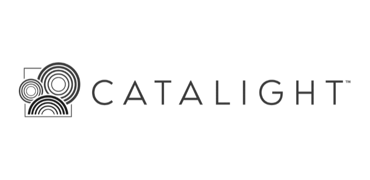 Catalight logo with a stylized icon of concentric circles and squares to the left of the company name.