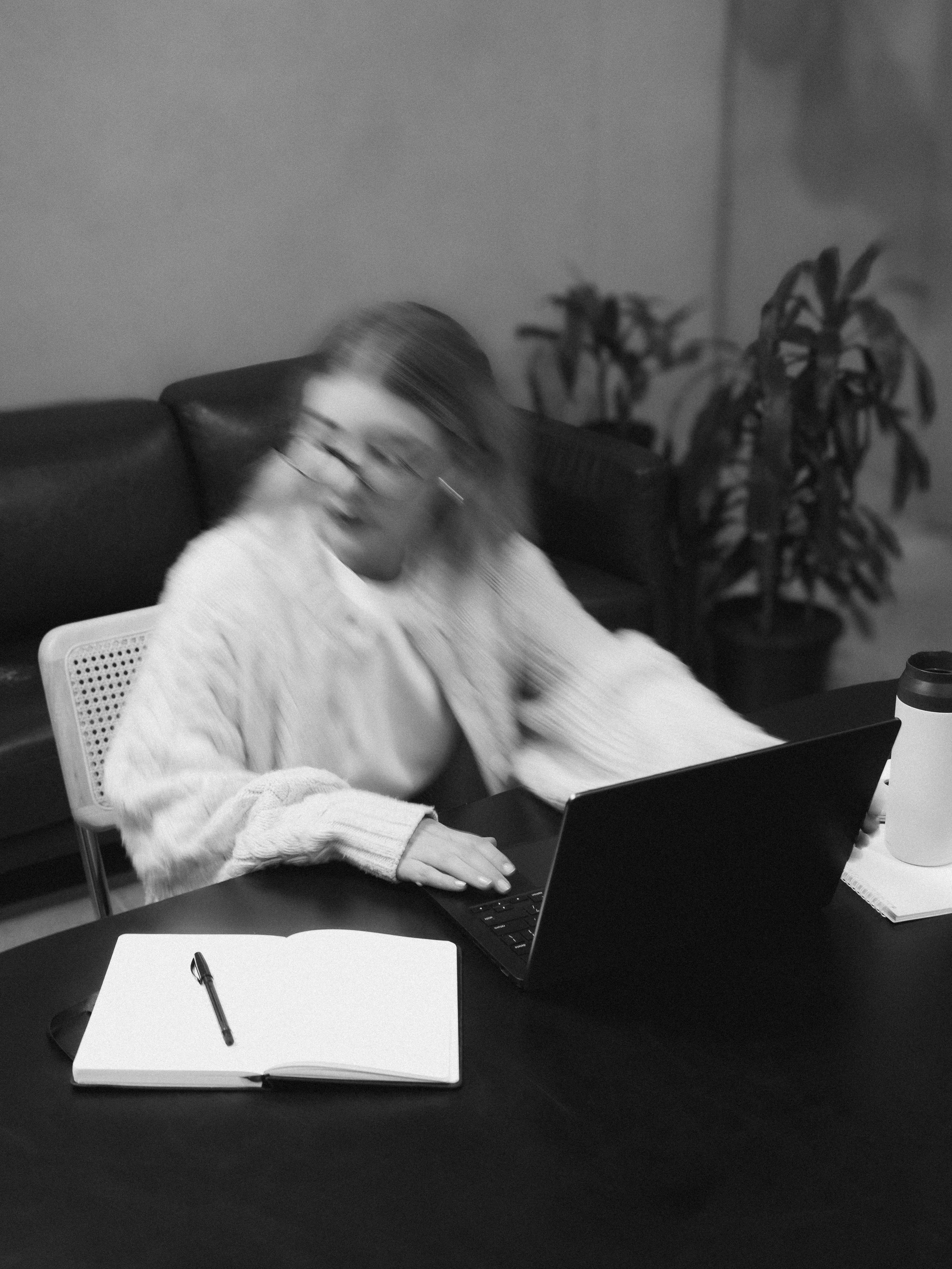 Issy from IS VIRTUAL working at her desk
