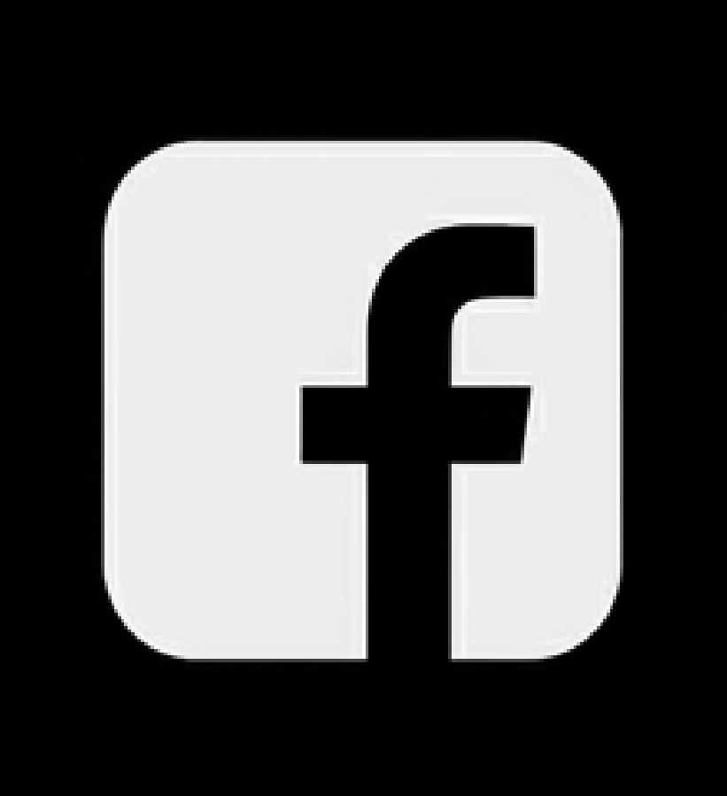 Logo de Facebook sur un fond noir.