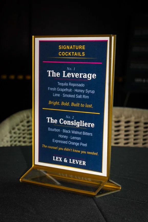 Signature Cocktails: The Leverage and The Consigliere