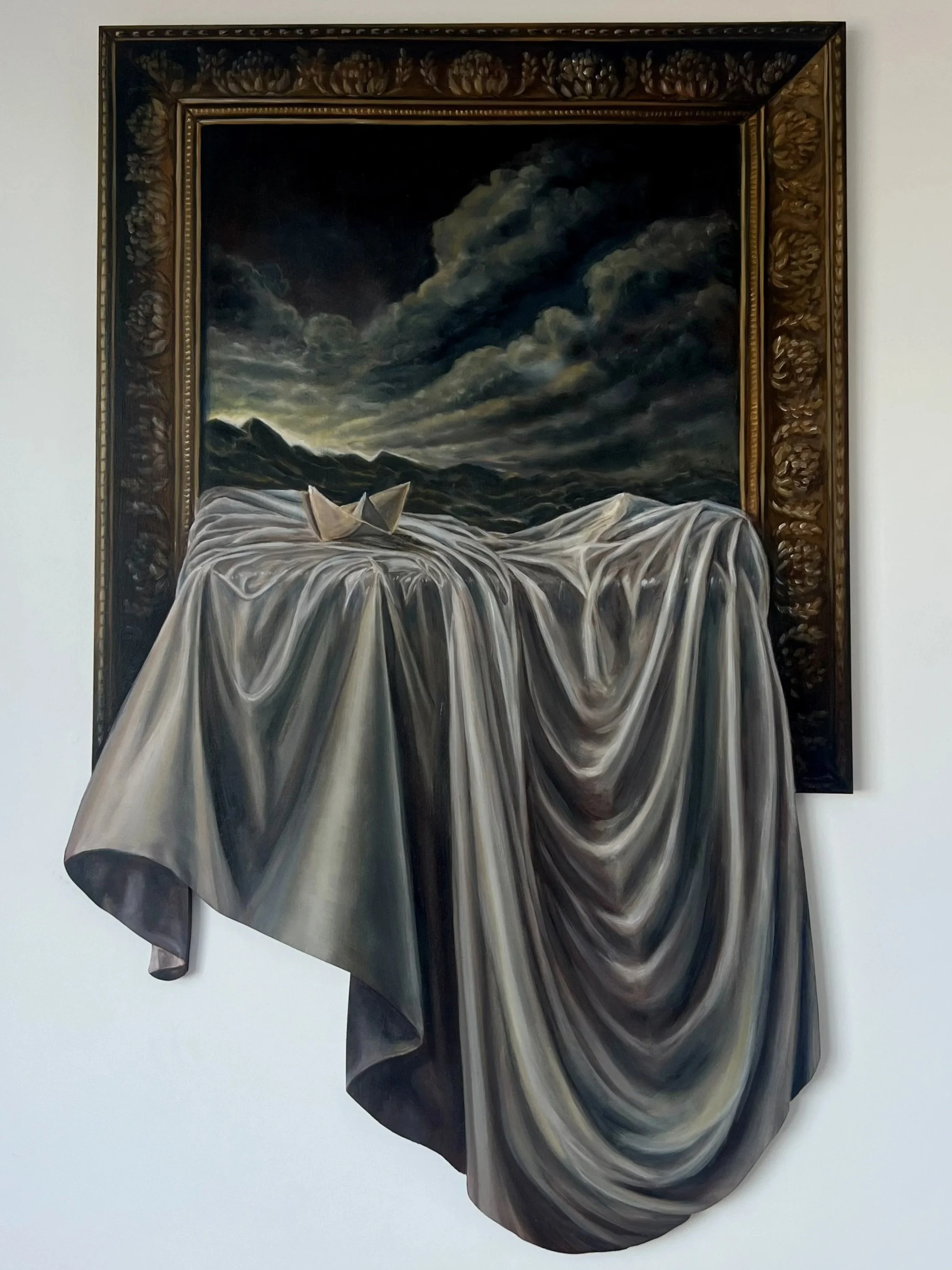 And then, Home, 2026 · oil on wood  · 74cm x 116cm · Email to Enquire