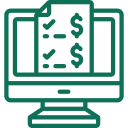 Computer screen displaying financial charts and graphs.