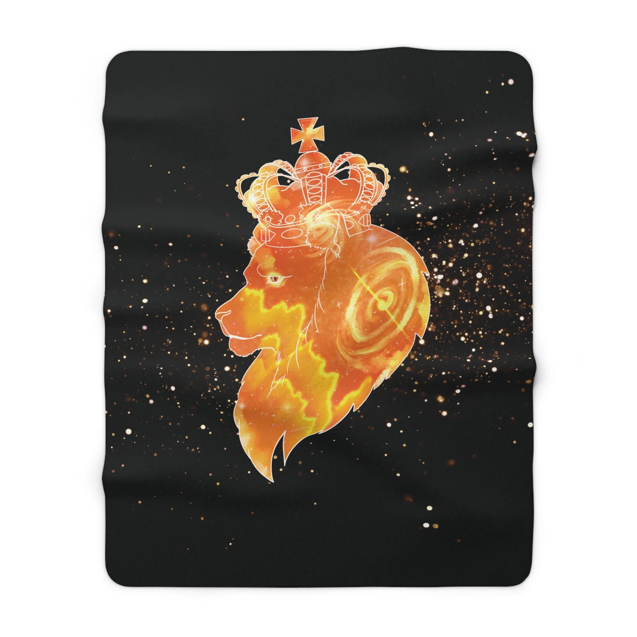 Celestial Lion Sherpa Fleece Blanket