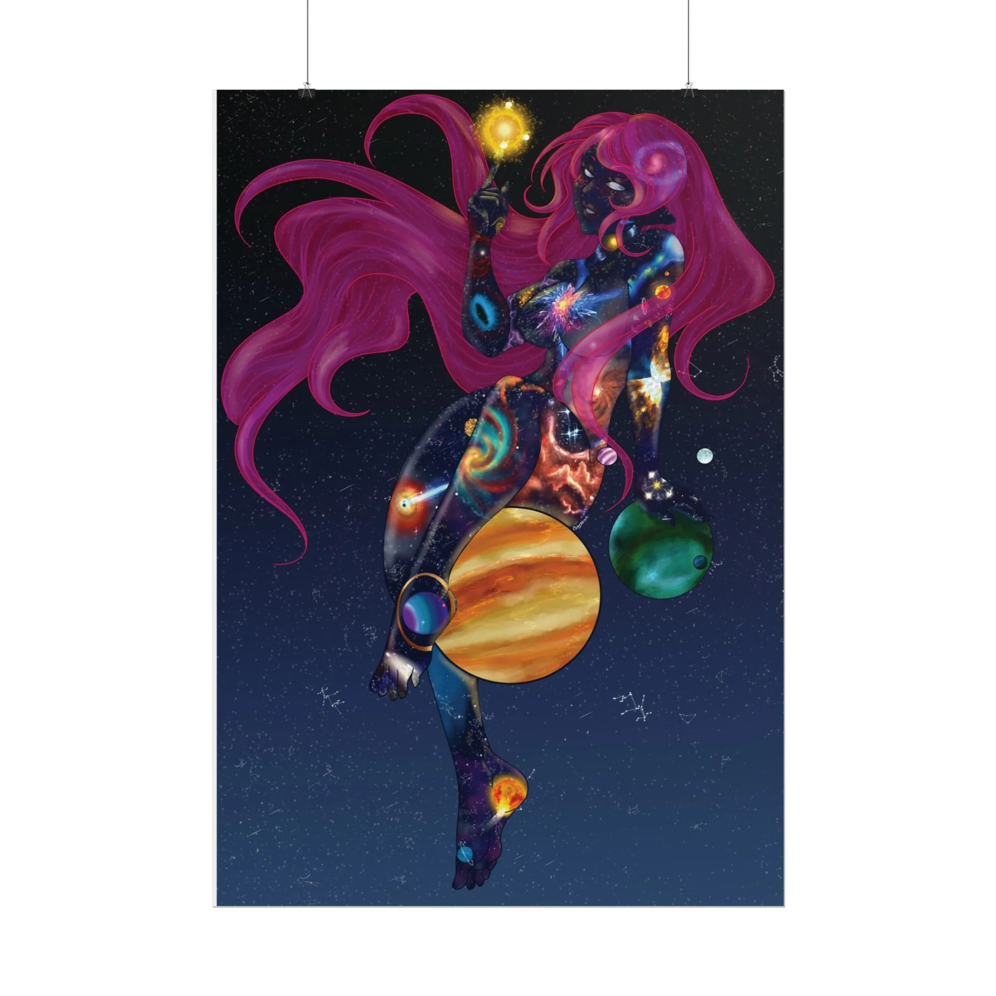 She Carries the Universe Rolled Poster