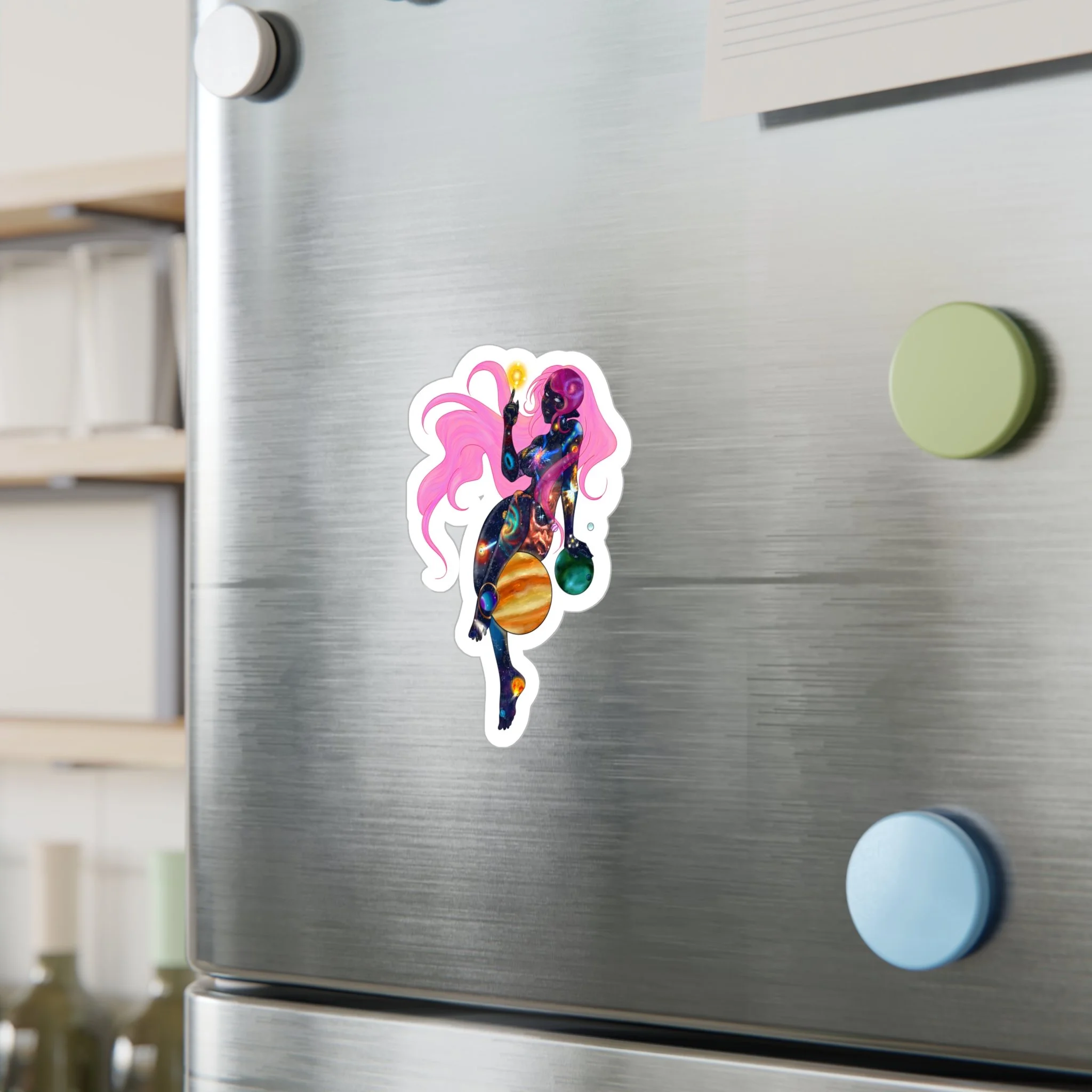 She Carries the Universe Vinyl Sticker