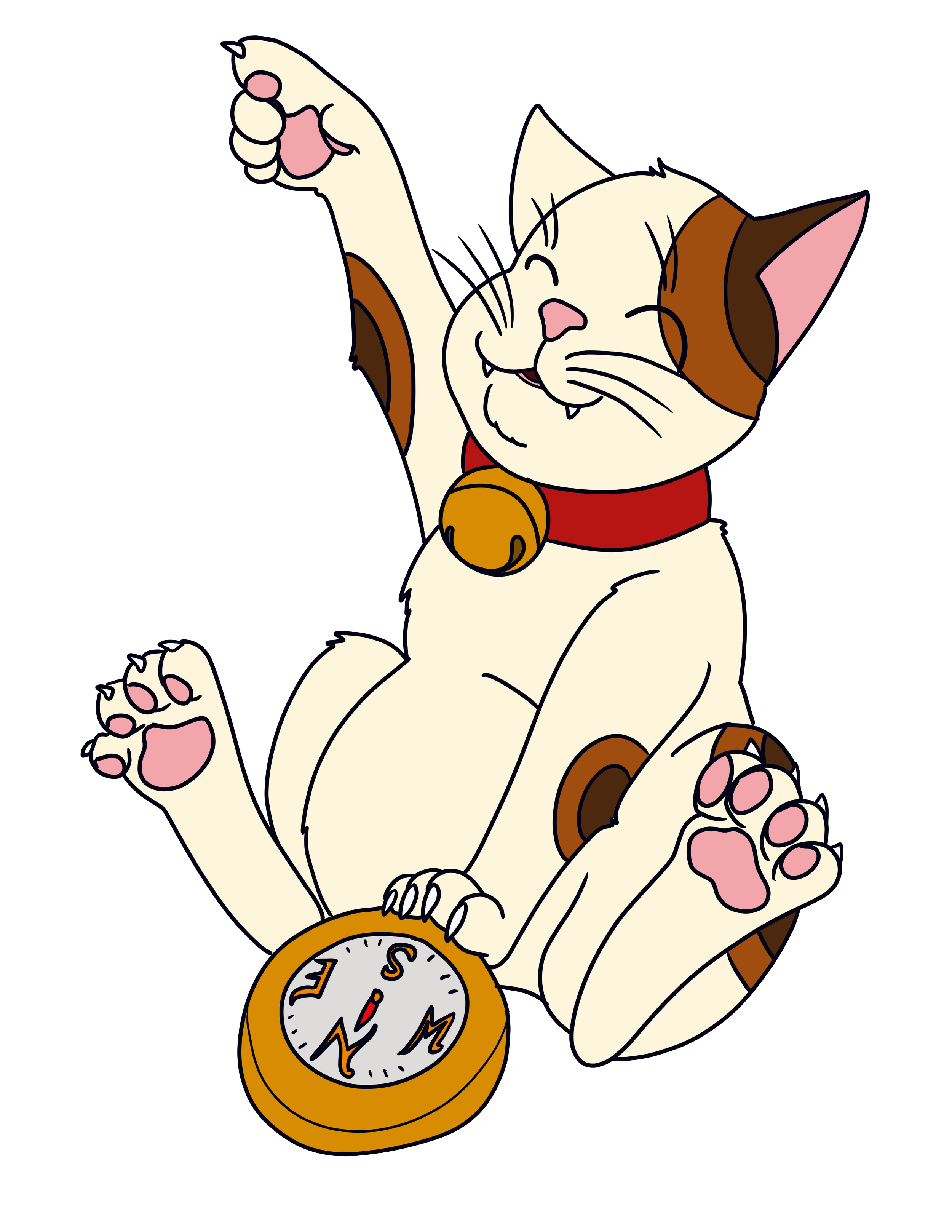 Clip art for Nan Desu Kan for their attendee books and for online use. This is NDNyan Cat.