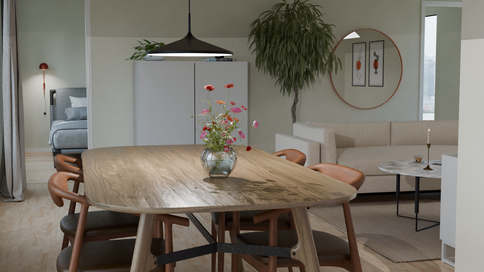 Interiörvisualisering: Matplats