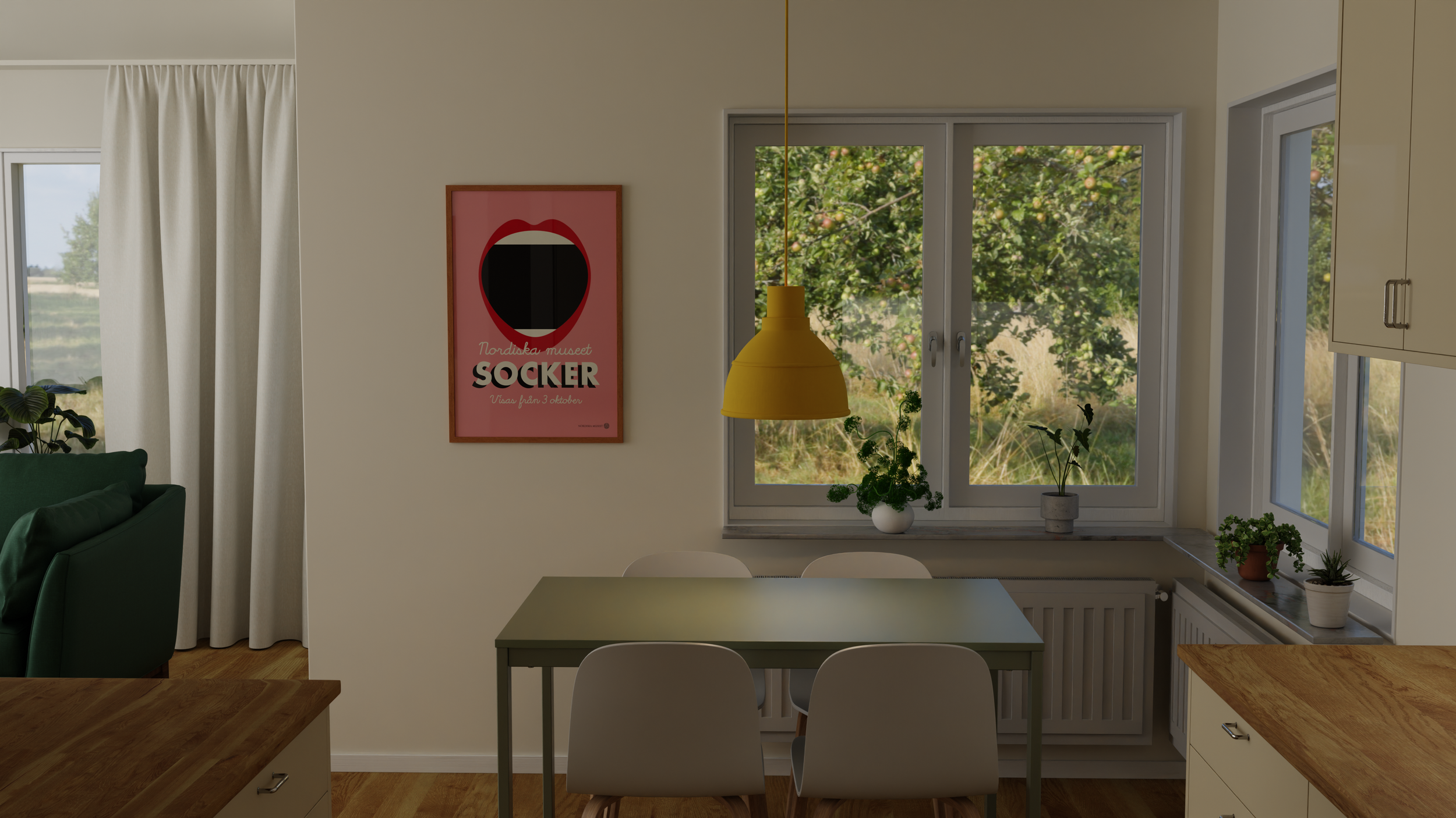 Interiörvisualisering: Matplats