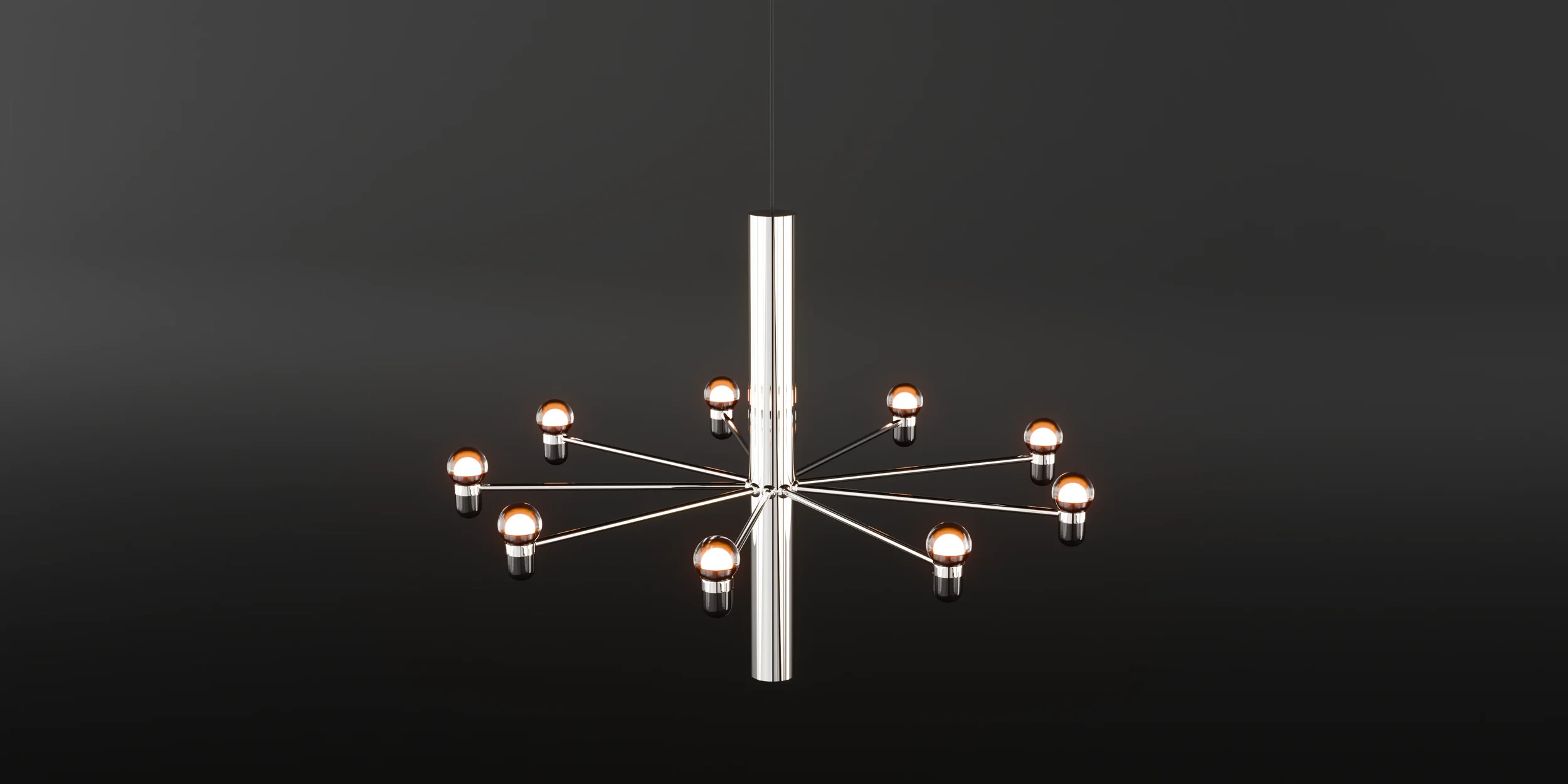 TS Modern Mid-Century Chandelier