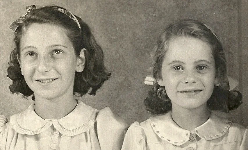 Photo of Audrey Amiss with her sister