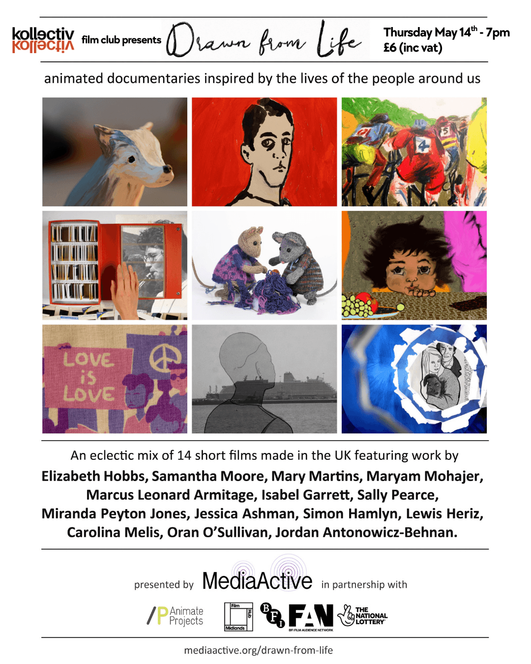 kollectiv Film Club presents   Drawn from Life