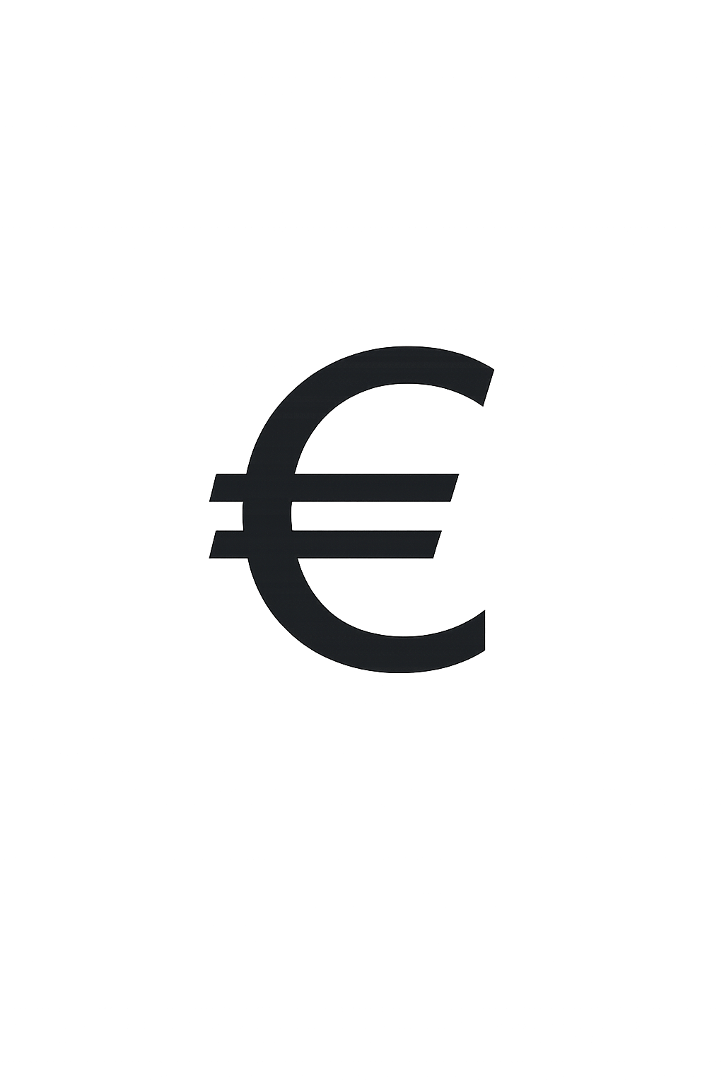 Symbole euro noir sur fond noir, mettant en évidence la stabilité de la monnaie.
