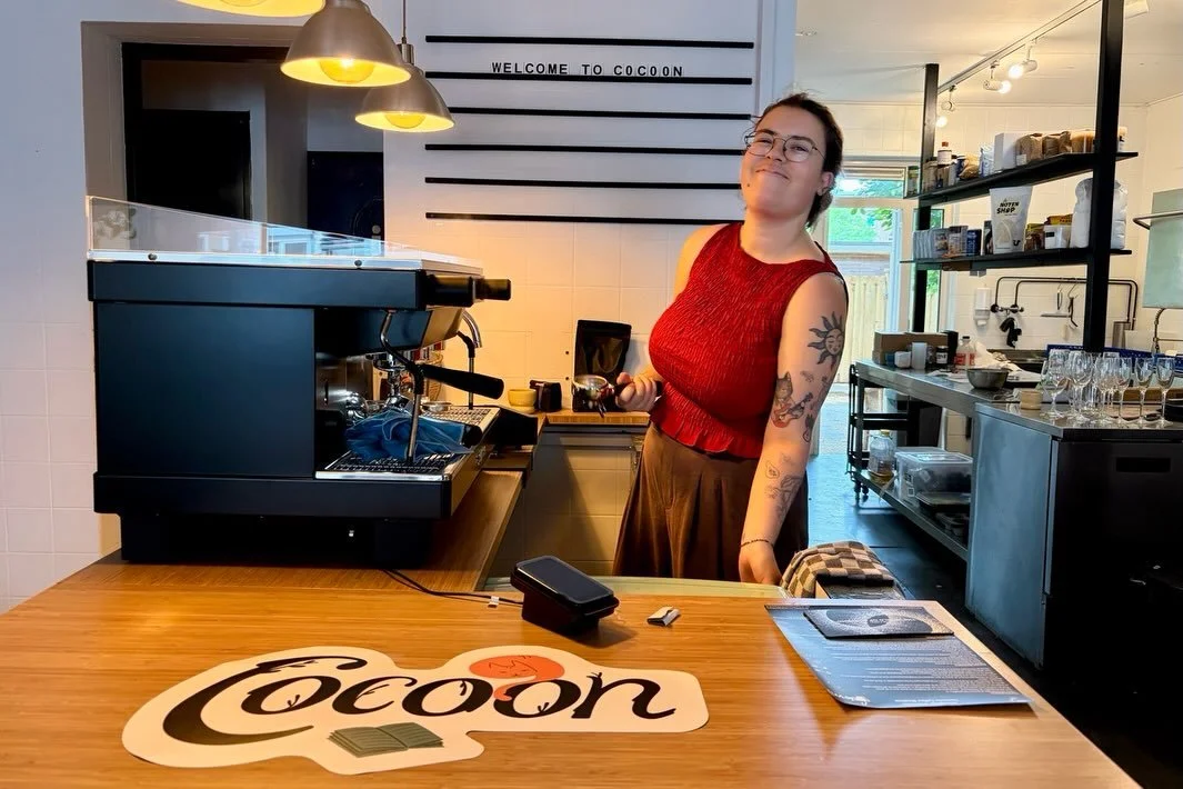 The transformation so far 🥰 

Some major steps have been taken&hellip;. we have a bar, a coffee machine, and the framework for a cute couch corner! Still lots to do - floors, chairs, a bean grinder&hellip;. But all in due time 😉
Super excited to we