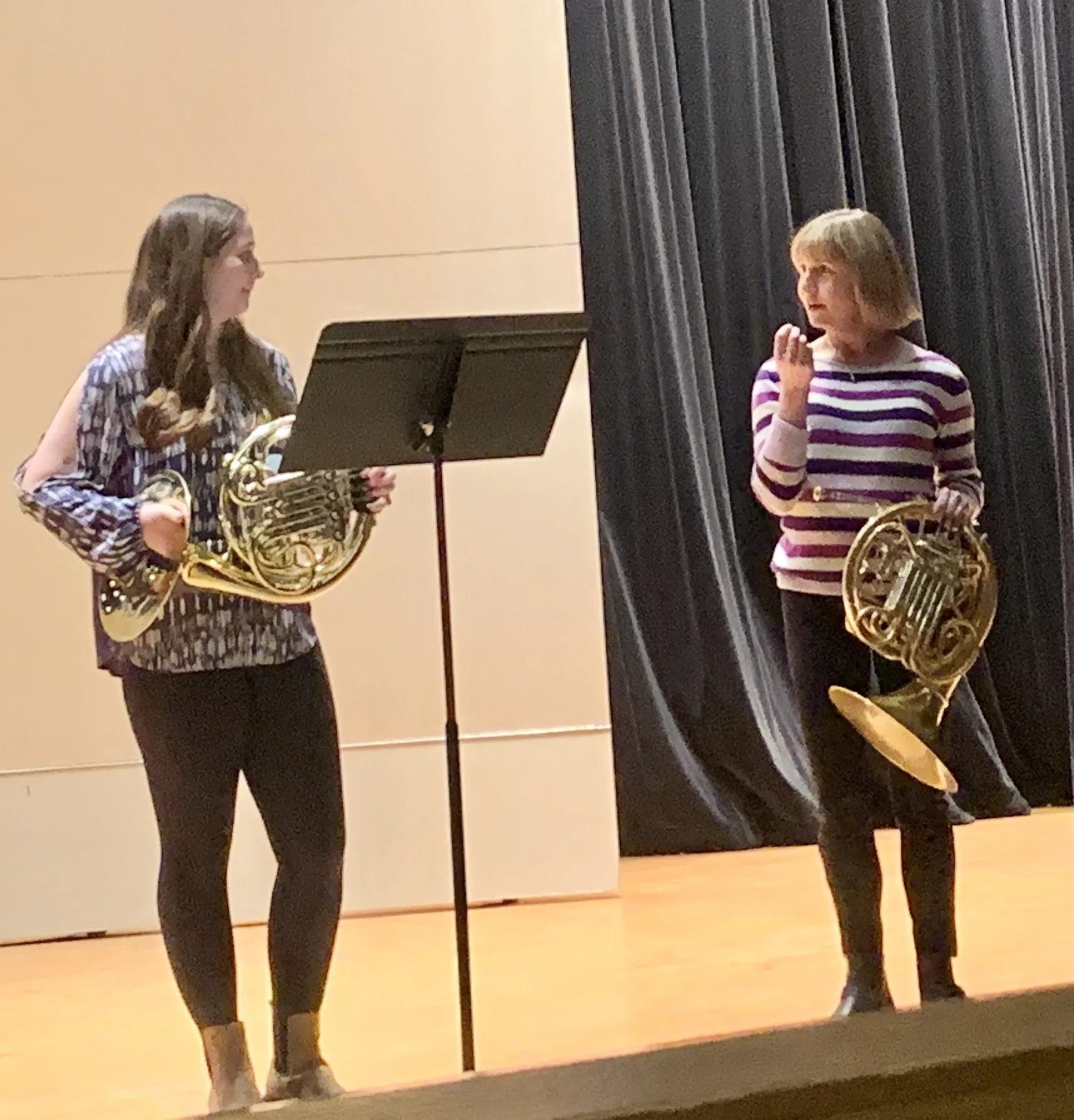Kristina Mascher-Turner giving a masterclass with the American Horn Quartet, 2024