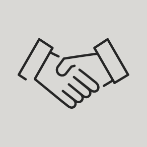 Handshake icon representing ASL's strong client relationships and trusted insurance partnerships
