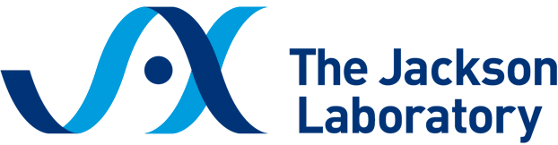 Logo of The Jackson Laboratory featuring a stylized double helix DNA strand.