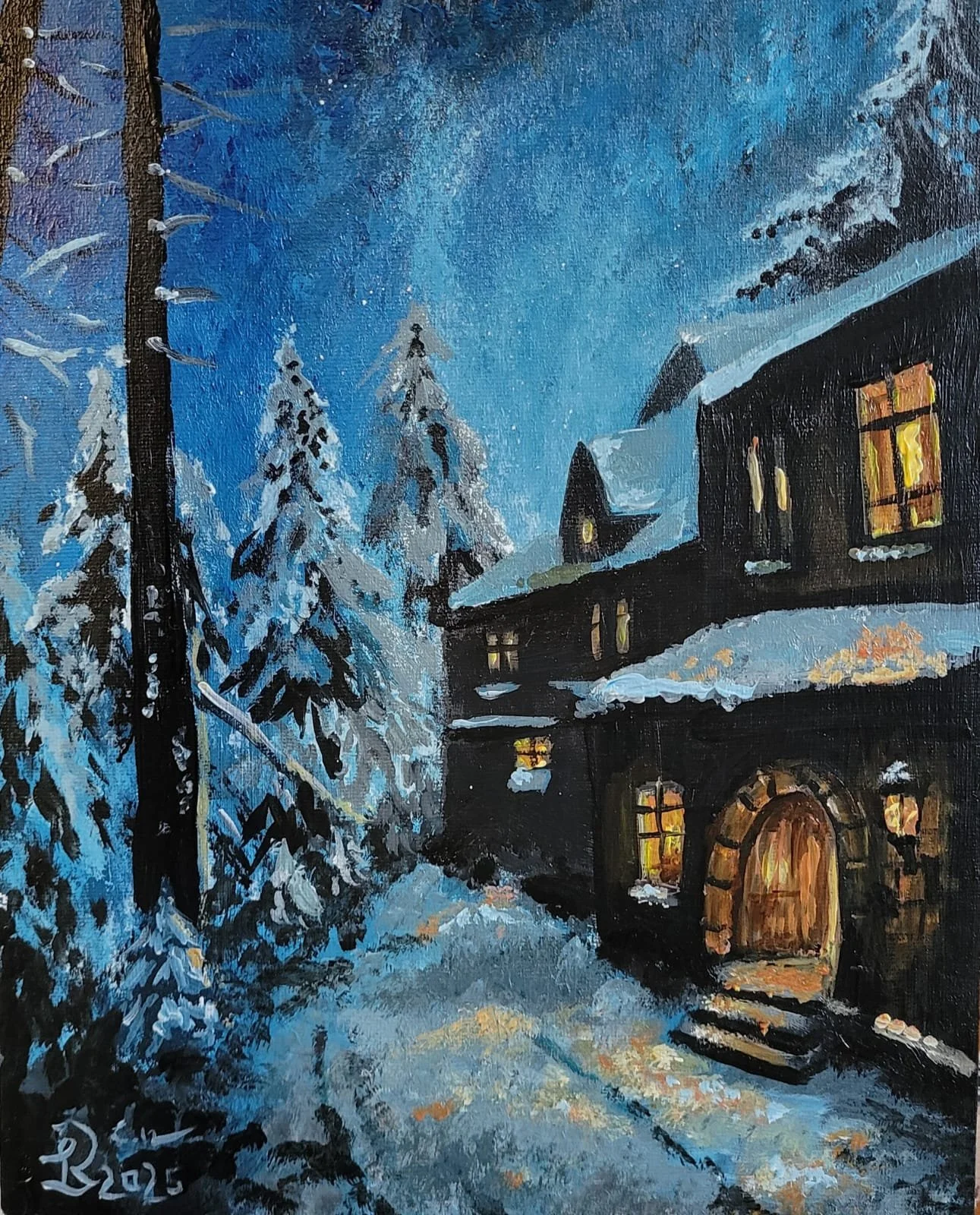 "Come in" - Dezember 2025 - 24 x 30 cm - Acryl auf Leinwandboden -
250 €