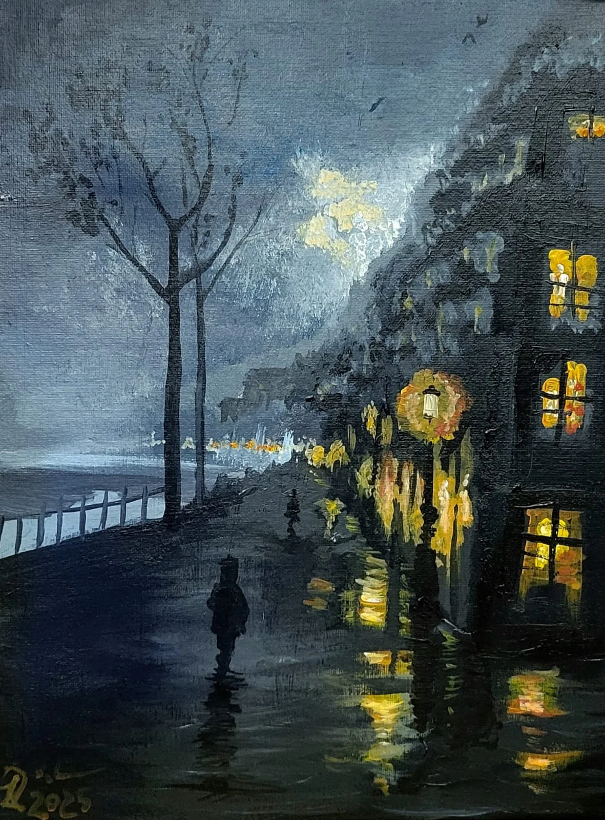 "Stormy night" - November 2025 - 30 x 40 cm - Acryl auf Leinwand -
300 € 