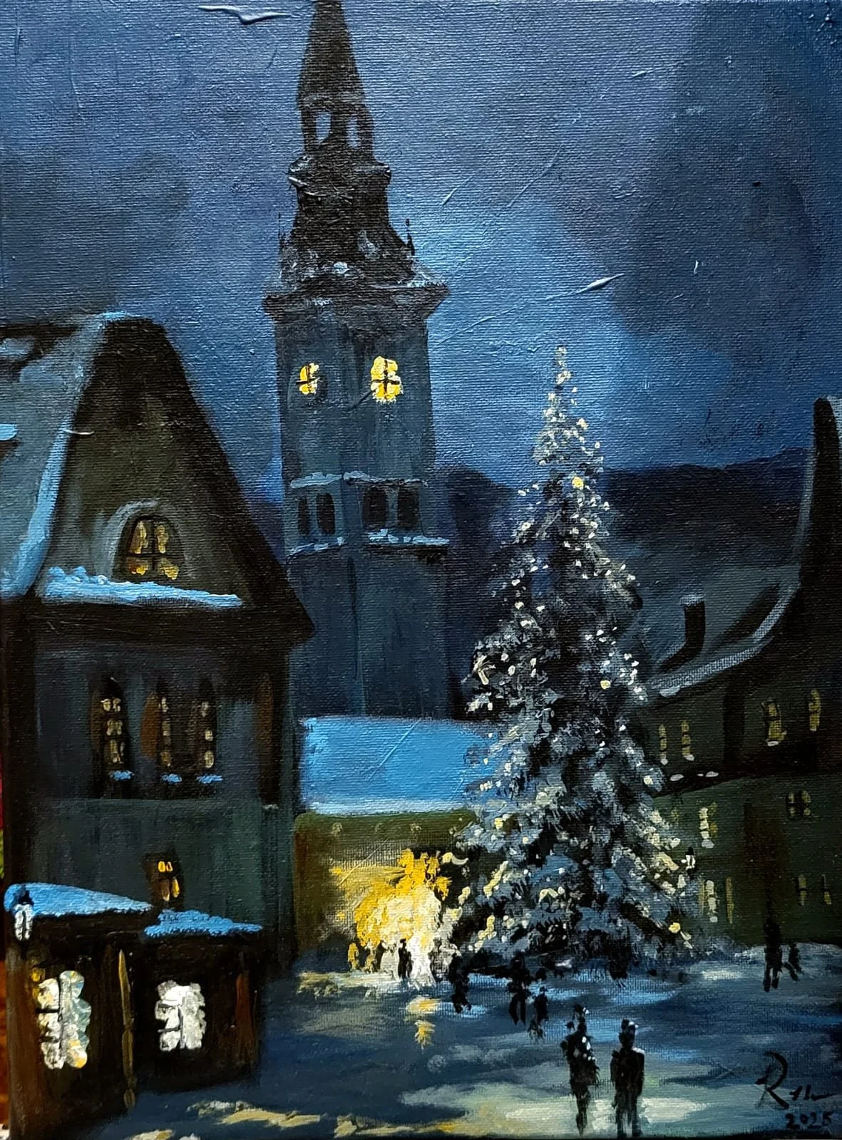 "Quiet holy night" - Dezember 2025 - 30 x 40 cm - Acryl auf Leinwand -
500 €