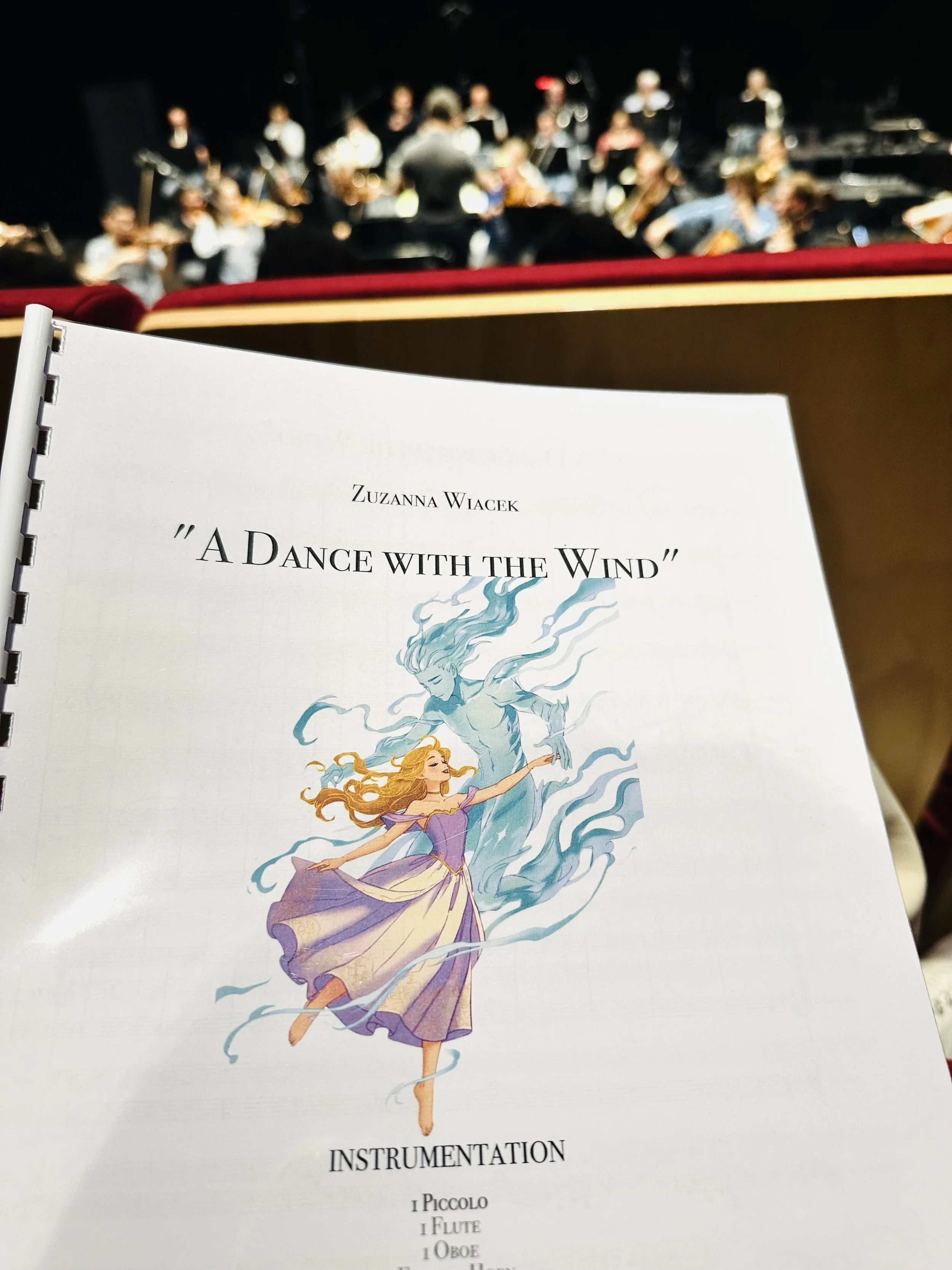 'A Dance with the Wind' by Zuzanna Wiacek - Music Score title page.