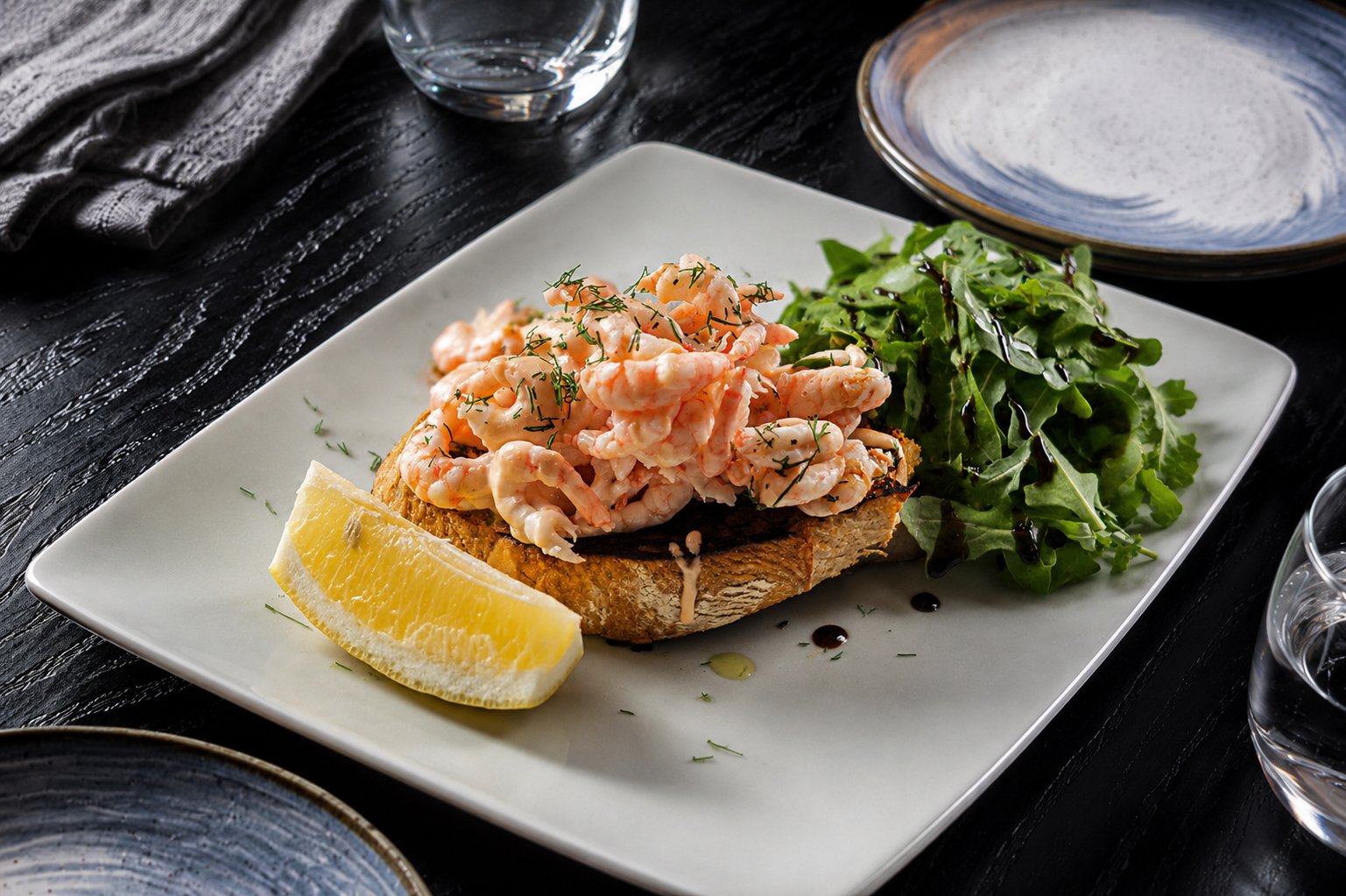 Klassisk rekesmørbrød