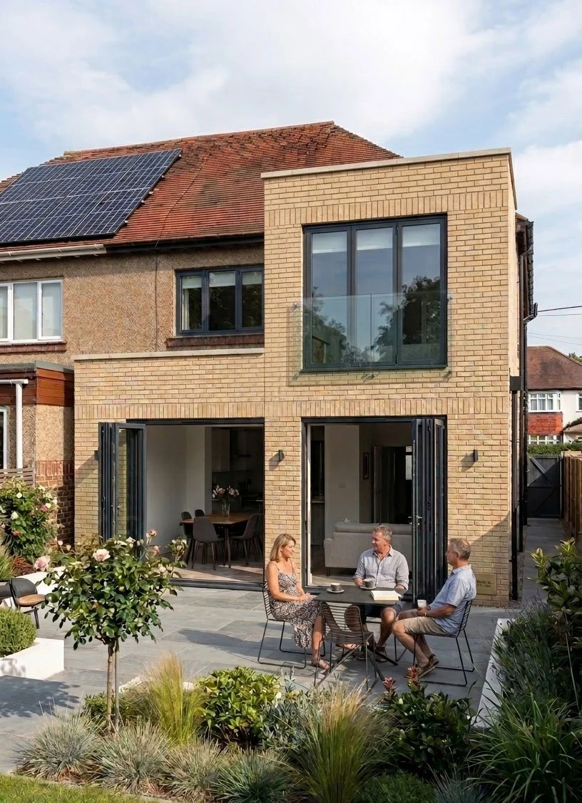 Two-storey house extension, Scottish Borders — new open-plan living space and bedroom above