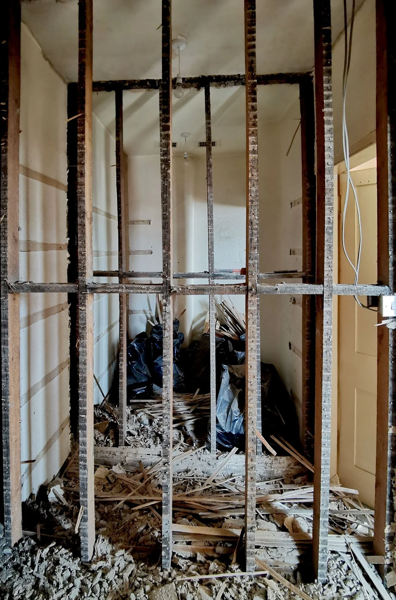 Construction phase — tenement flat refurbishment, Edinburgh
