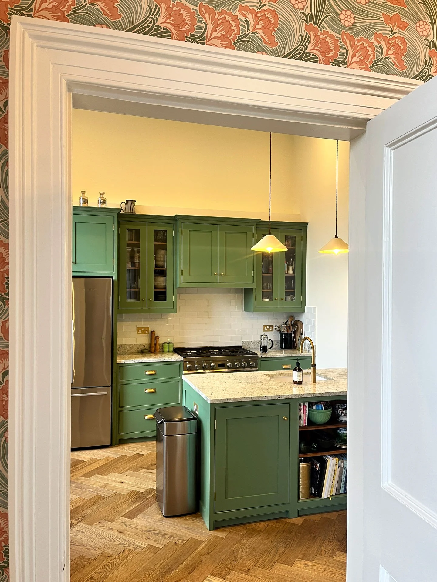 New kitchen within listed Georgian townhouse restoration, Stockbridge Edinburgh