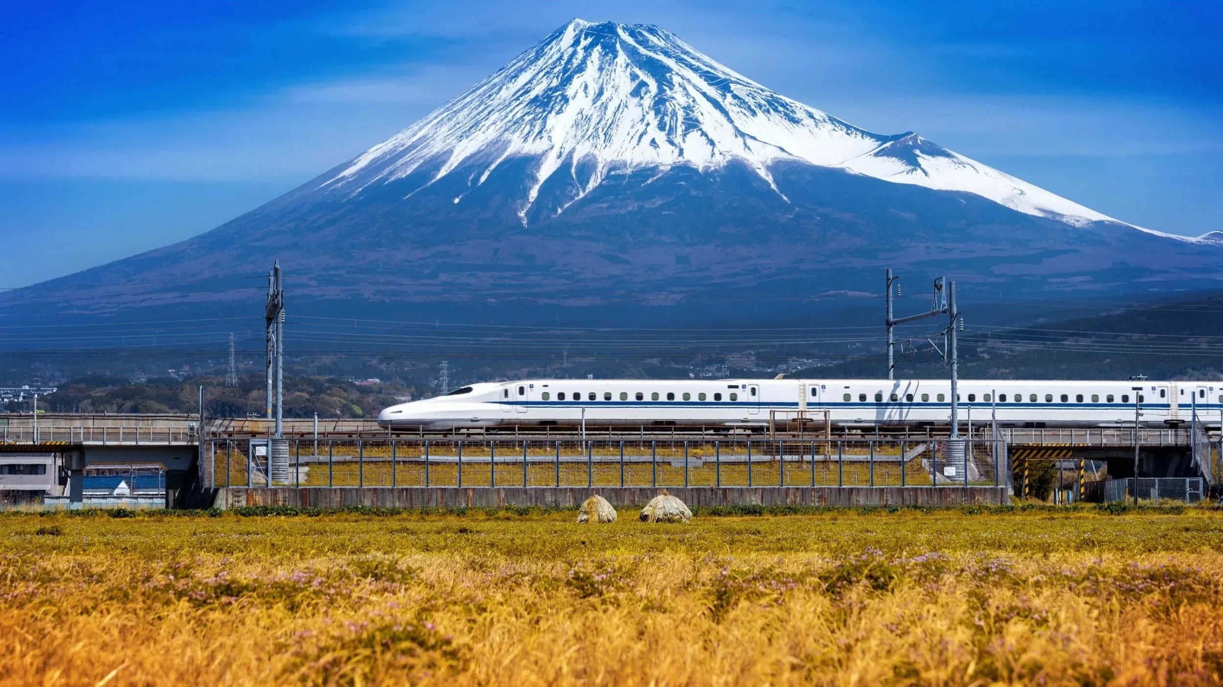 Mount Fuji viewed from the shinkansen near Shizuoka